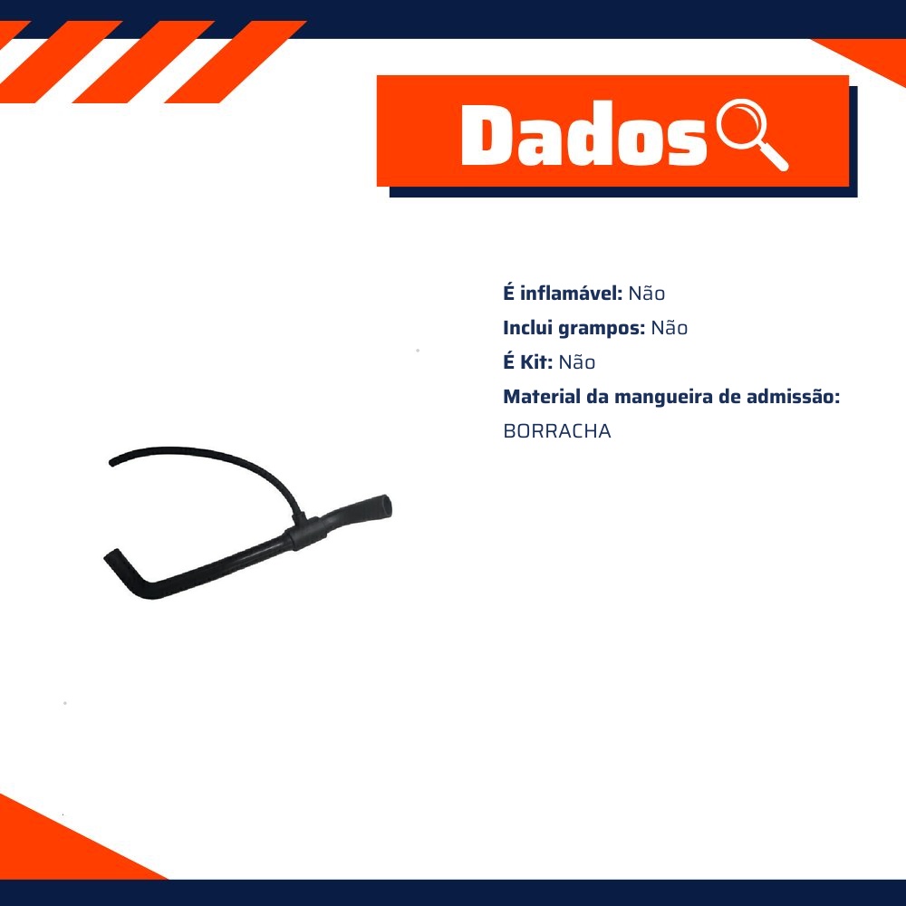 Mangueira Respiro de Óleo para Volkswagen Gol e Parati - MG Mangueiras - MG018