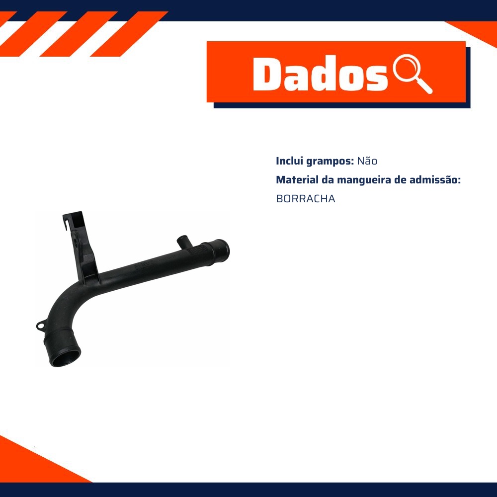 Tubo de Circulação D'Água do Motor - MG Mangueiras - MG123