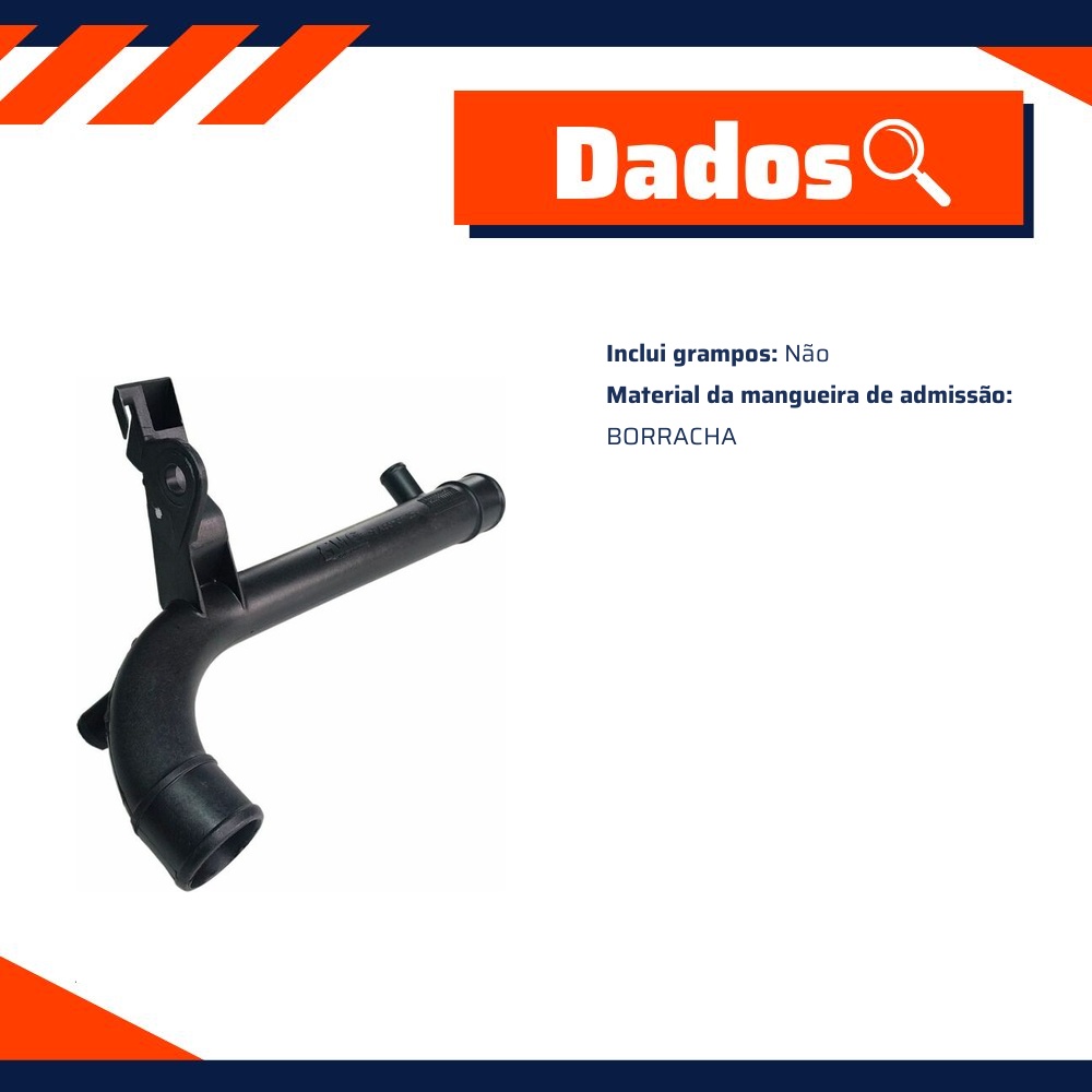Tubo de Circulação D'Água do Motor - MG Mangueiras - MG127