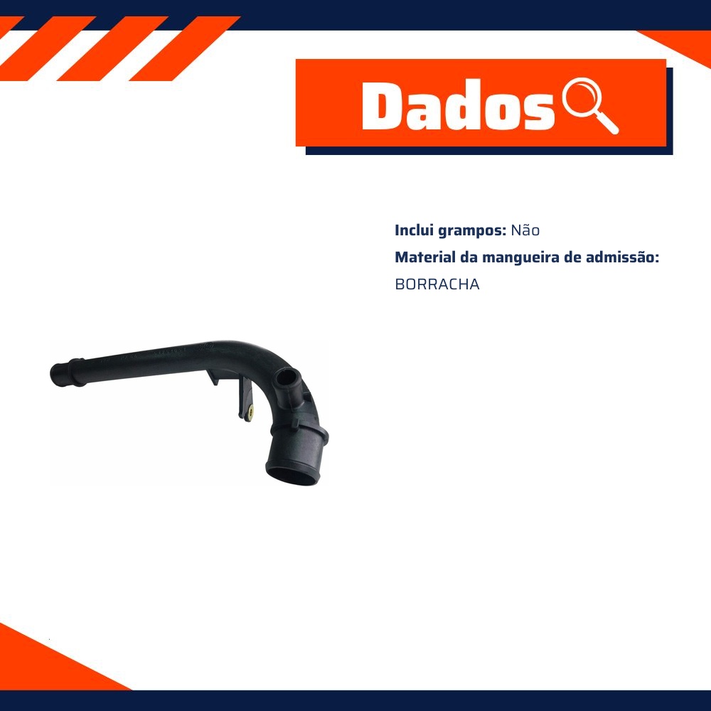 Tubo de Circulação D’Água do Motor - MG Mangueiras - MG128