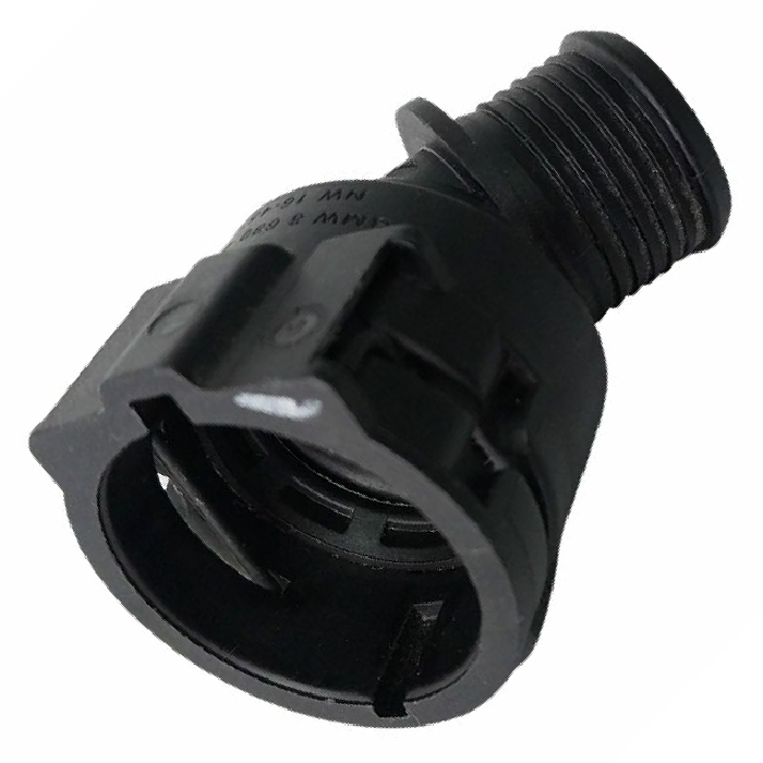 Flange da Mangueira Superior do Radiador (Conector 45°) para BMW X5 e X6 - MG Mangueiras - MG1697