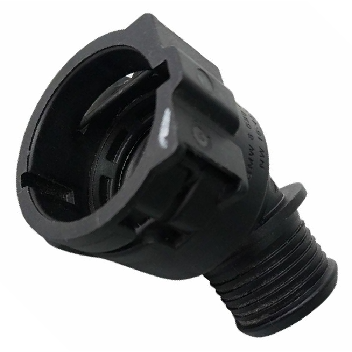 Flange da Mangueira Superior do Radiador (Conector 45°) para BMW X5 e X6 - MG Mangueiras - MG1697
