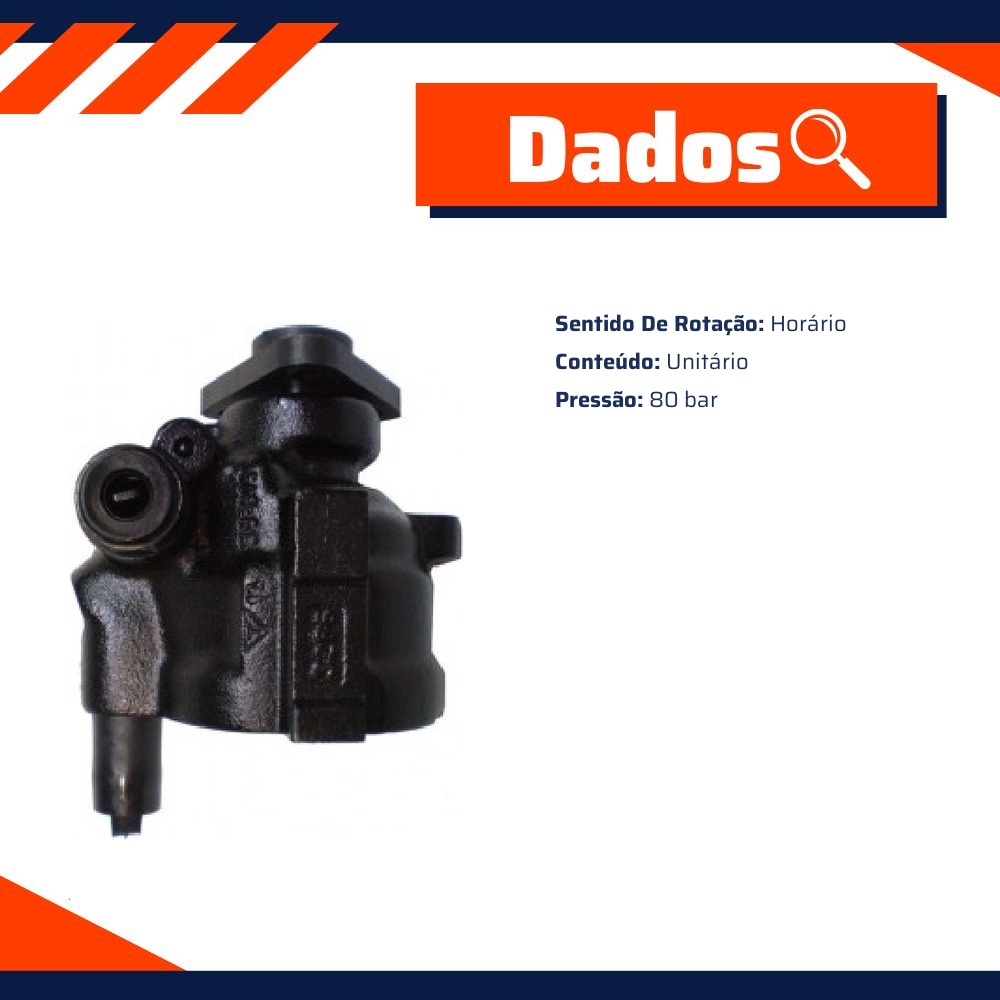 Bomba de Direção Hidráulica 80 bar - Ampri - 96108