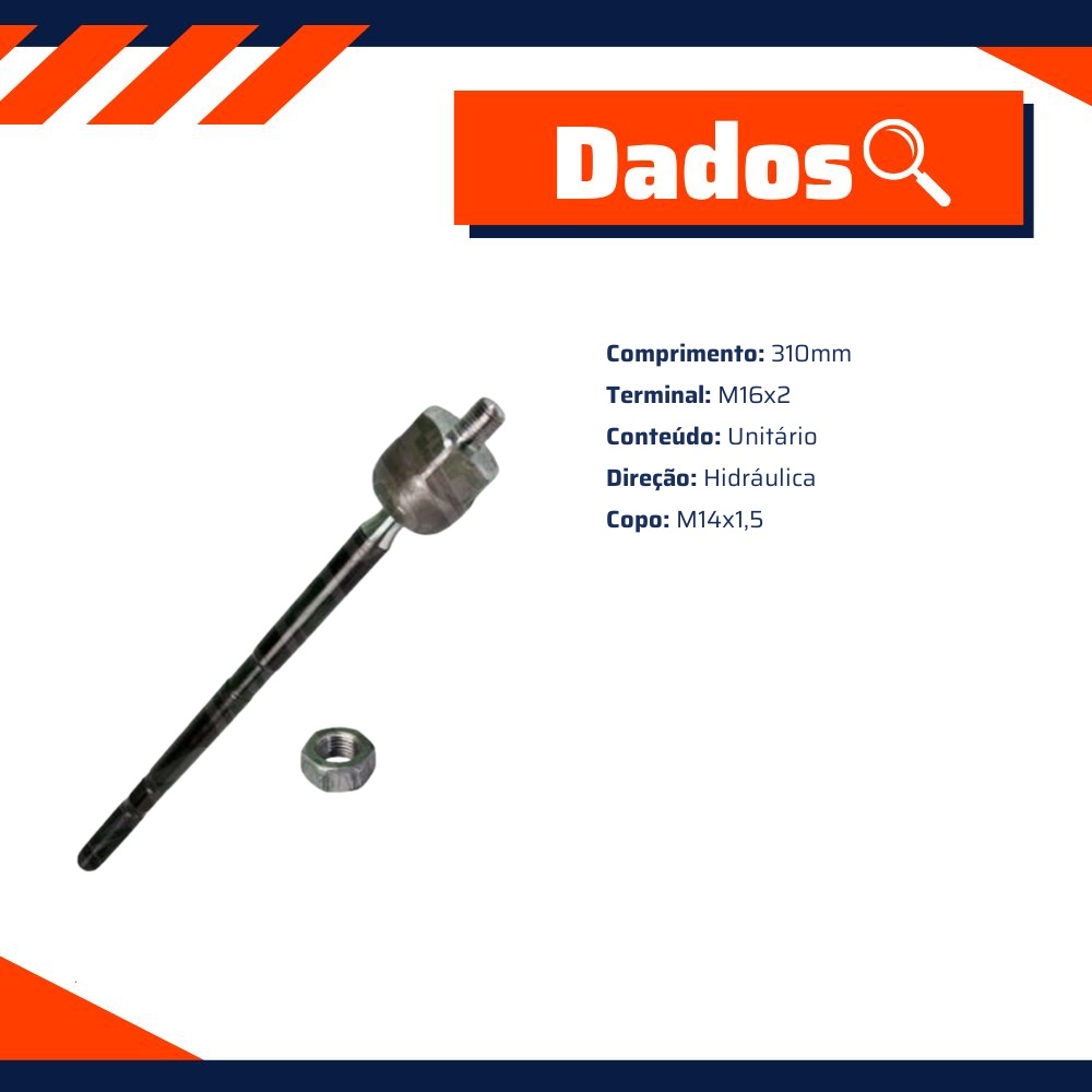 Terminal Axial de Direção para Chevrolet Omega - Ampri - 62175