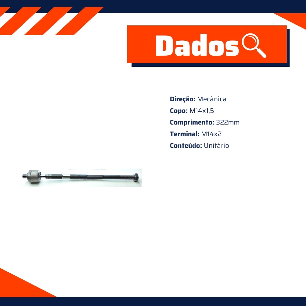 Terminal Axial de Direção - Ampri - 66008