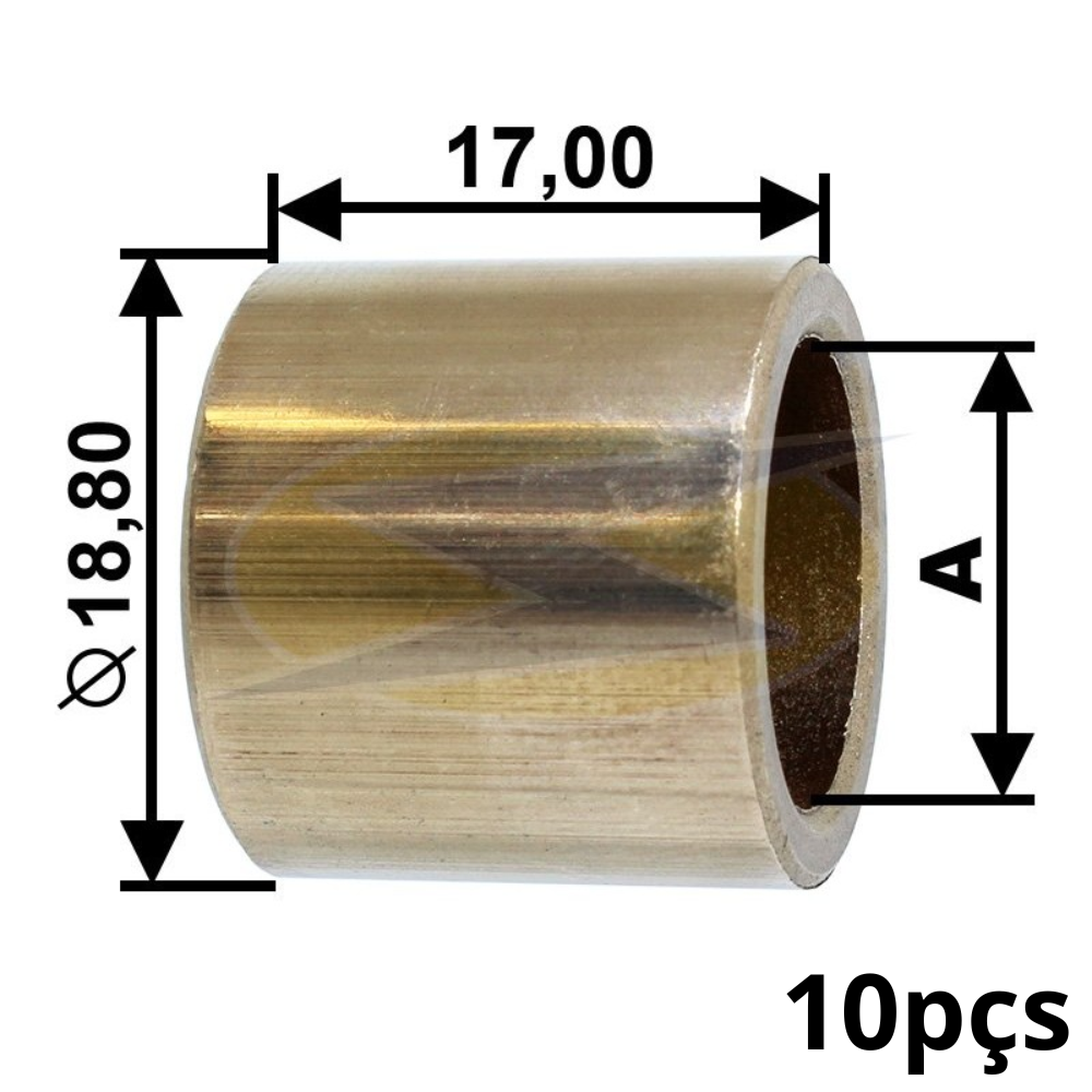 Jogo 10 Bucha Sinterizadas para Motor de Partida - Unifap - BC1020500