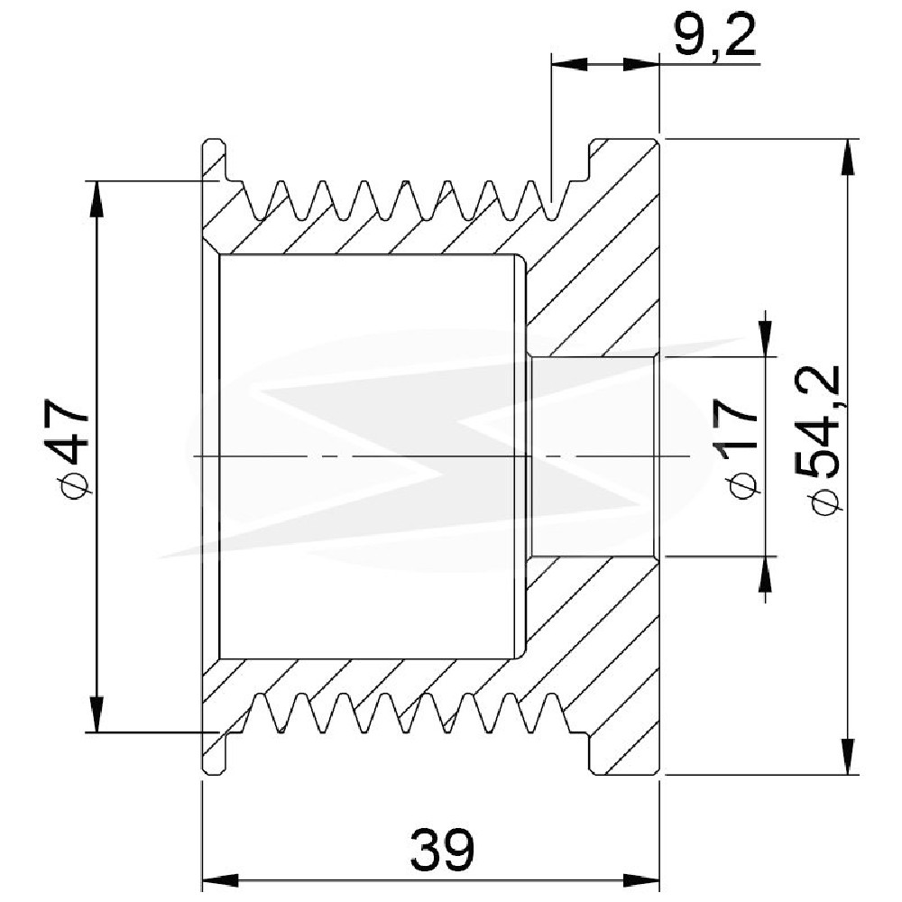Polia para Alternador para Volkswagen Constellation 17-320 - Unifap - 3.516
