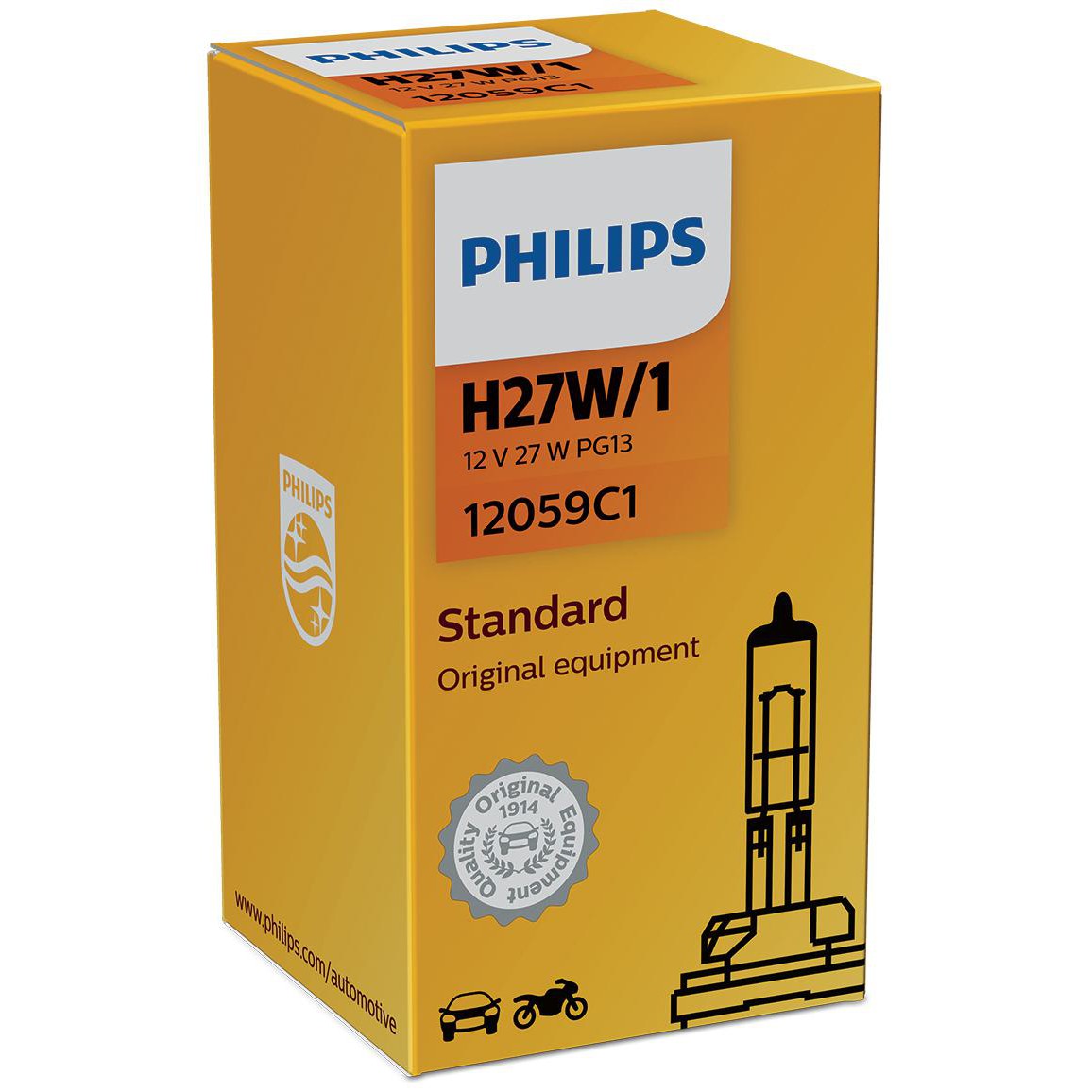 Lâmpada do Farol H27/1 12V - Philips - 12059C1