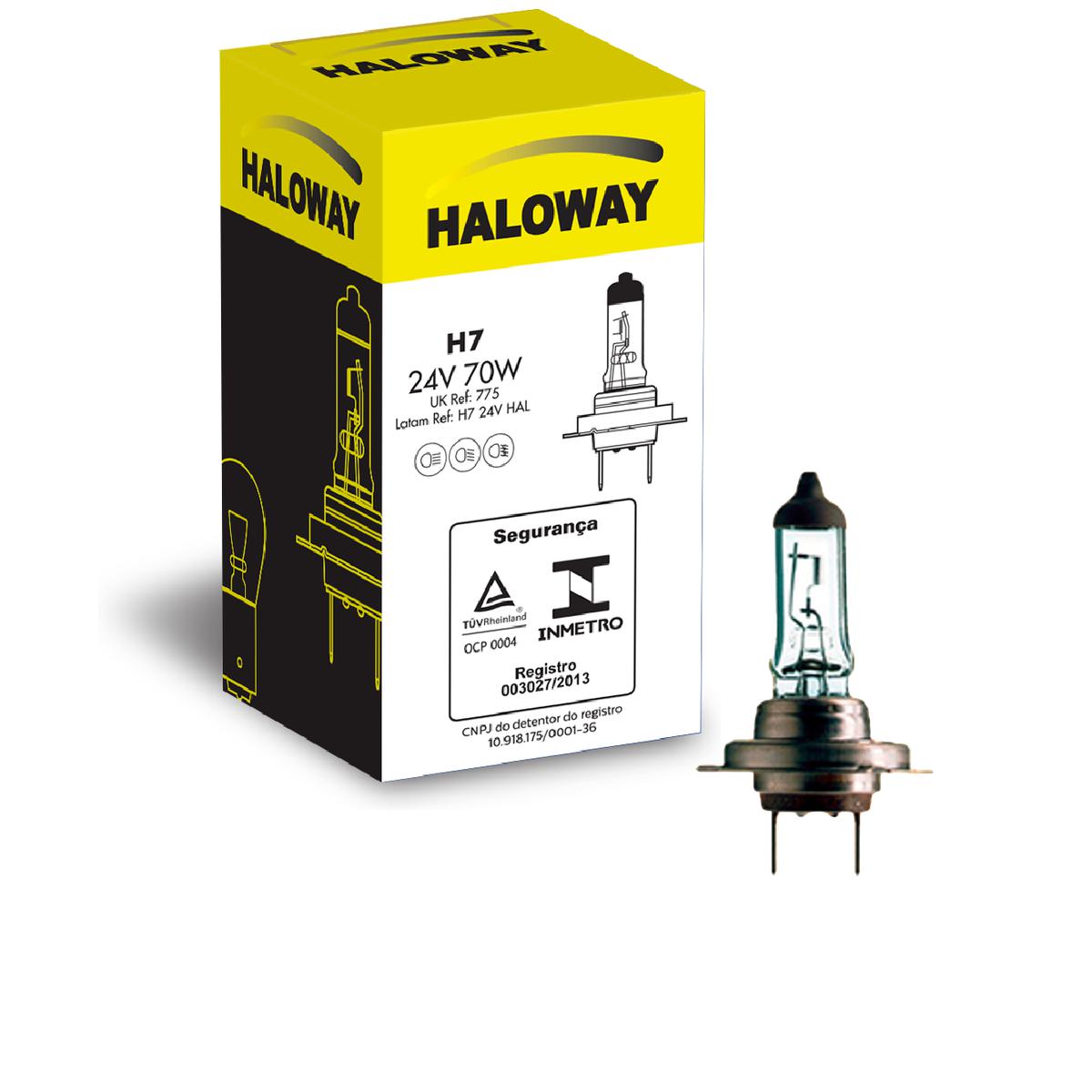 Lâmpada do Farol H7 24V - Haloway - H7 24V HAL