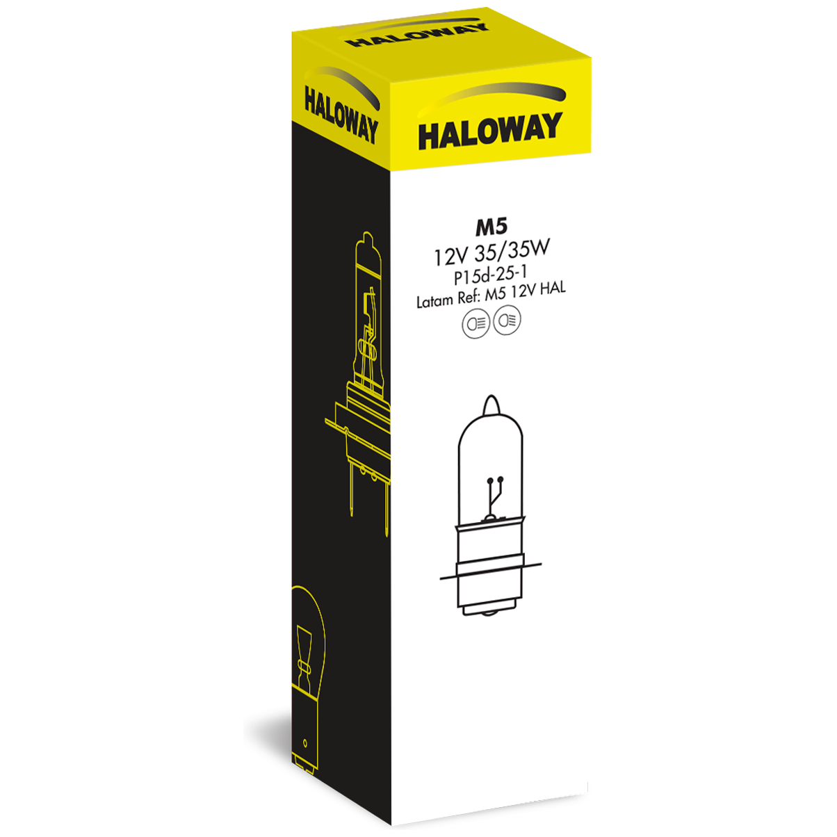 Lâmpada do Farol Moto M5 12V - Haloway - M5 12V HAL
