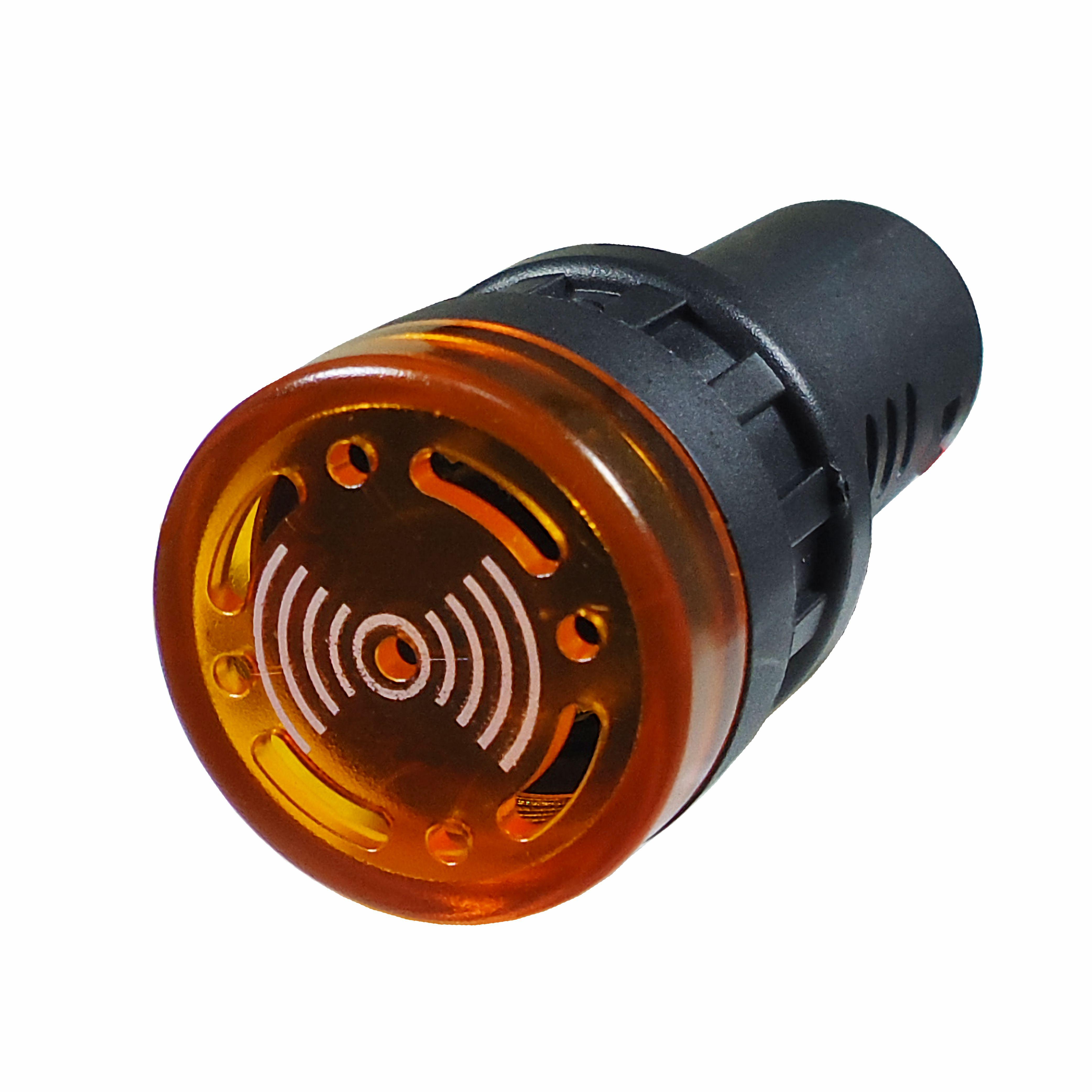 Alarme Sonoro Buzzer Sinaleiro LED Amarelo-Âmbar - DNI - 0544