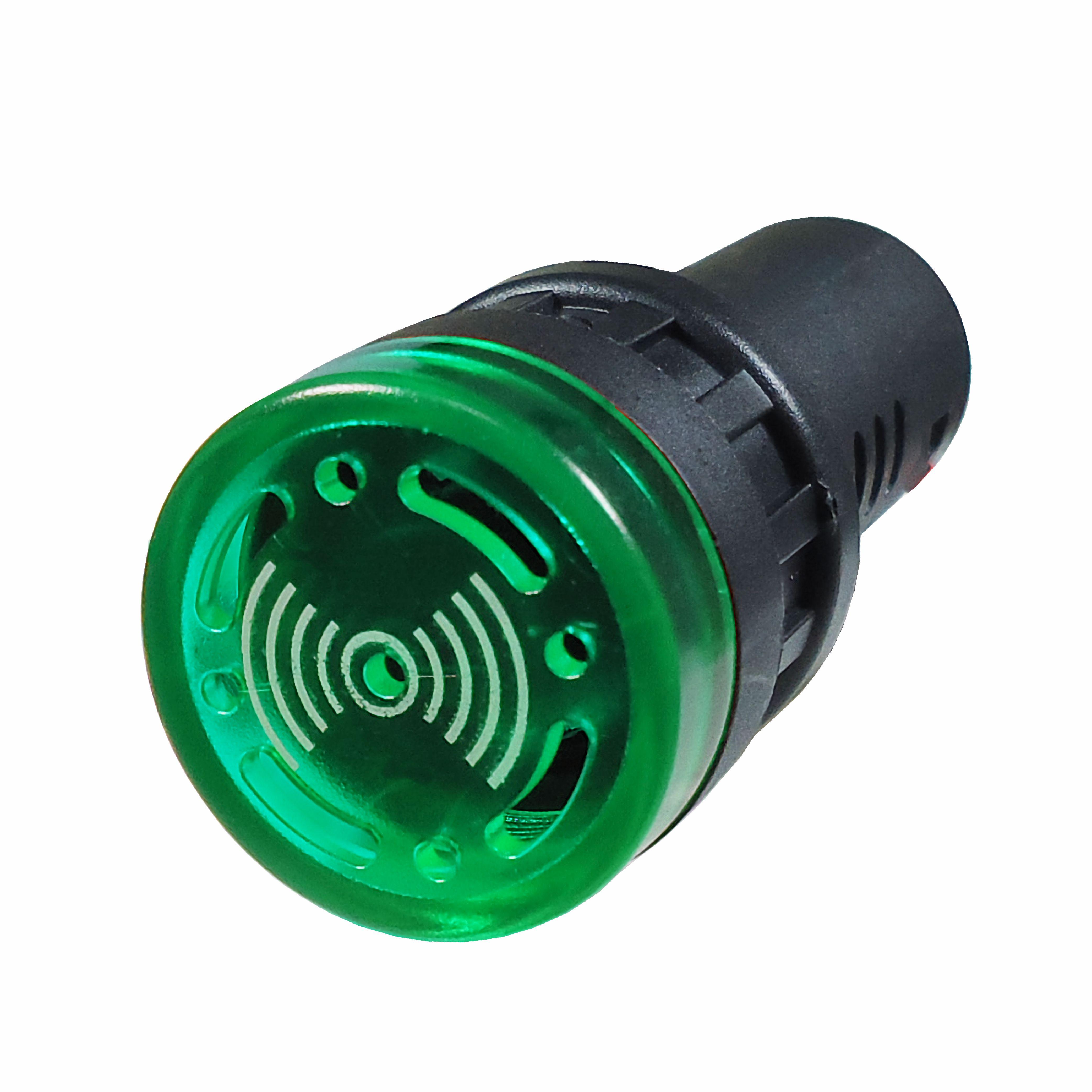 Alarme Sonoro Buzzer Sinaleiro LED Verde - DNI - 0545