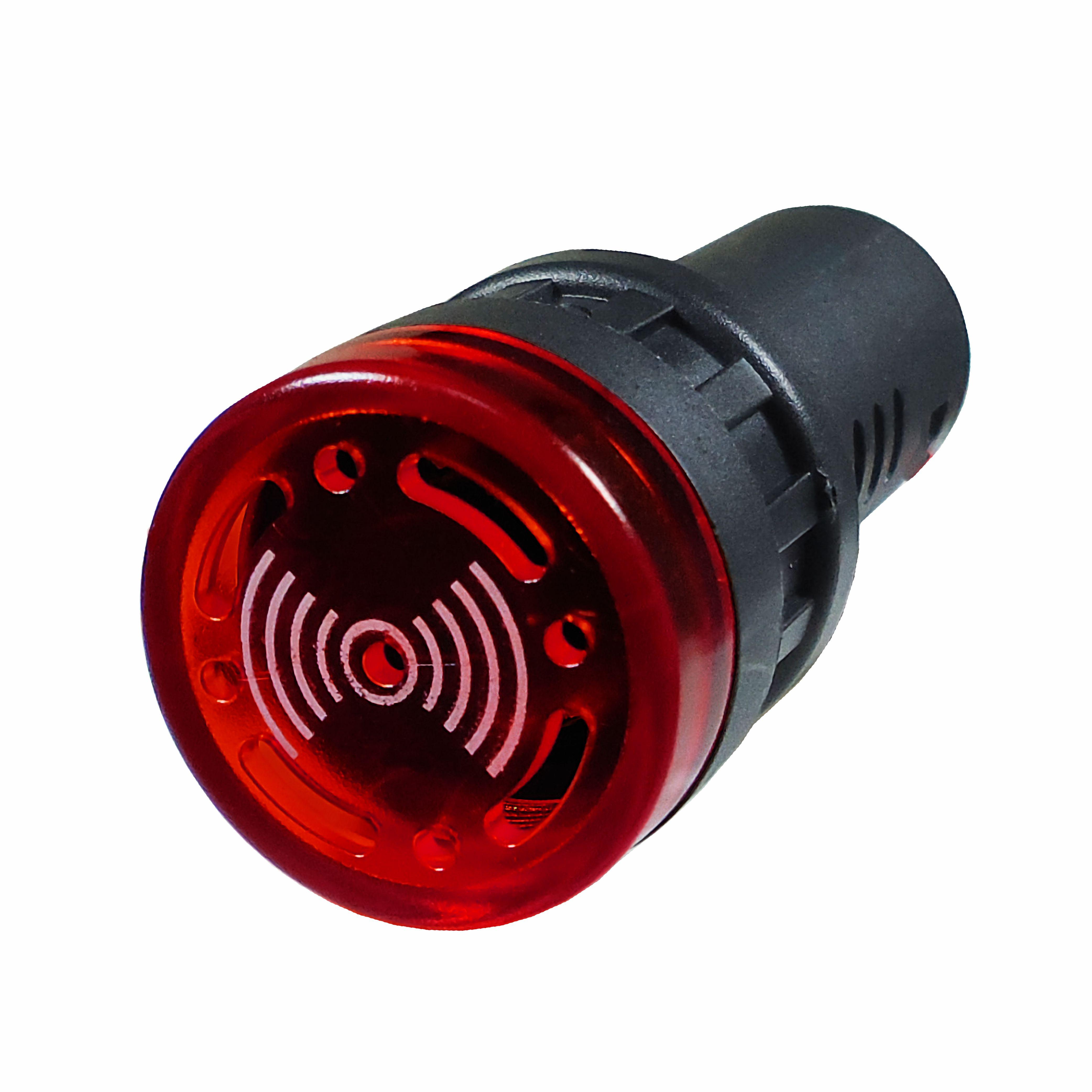 Alarme Sonoro Buzzer Sinaleiro LED Vermelho - DNI - 0543