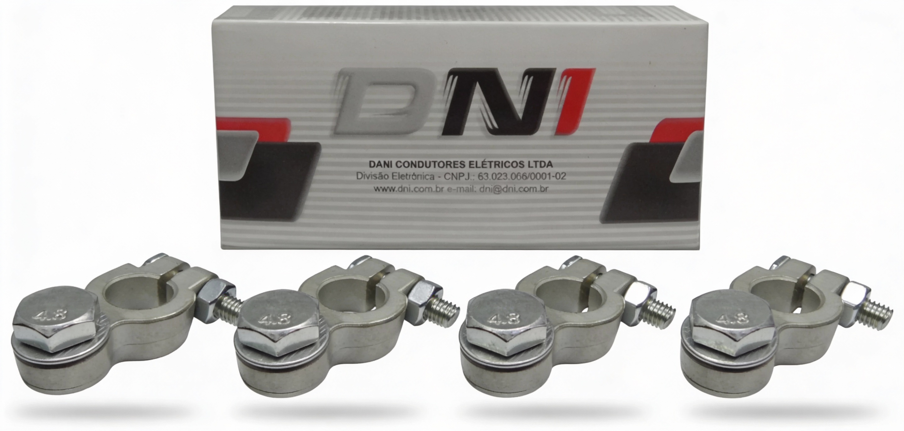 Jogo 4 Terminais de Bateria Reforçado para Furo Superior a 10mm - DNI - 7579PC
