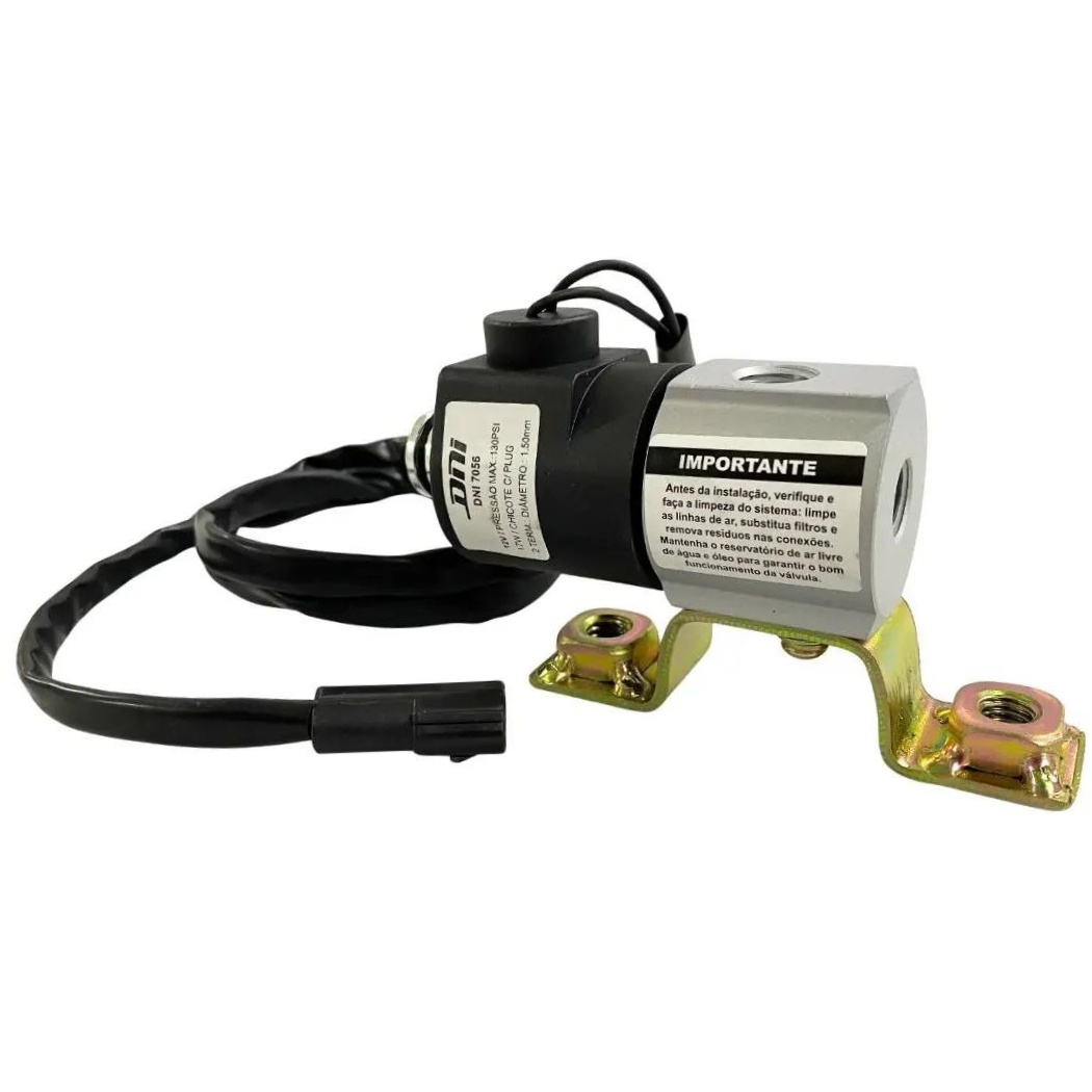 Válvula Solenoide 3 Vias 2 Posições 12V 17W 130PSI - DNI - 7056