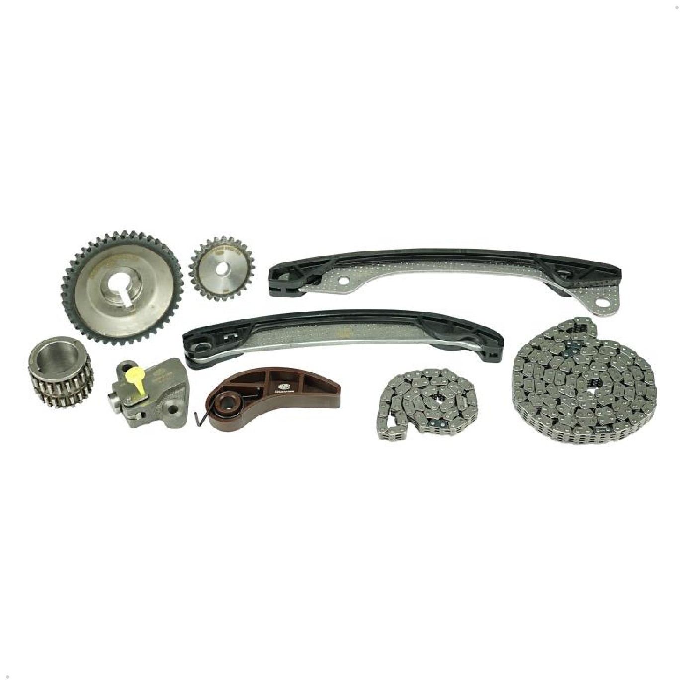 Kit Corrente e Acessórios 2 Correntes, 3 Engrenagens, 3 Guias, 1 Tensor para Nissan March e Versa - Magneti Marelli - KDC01019MM