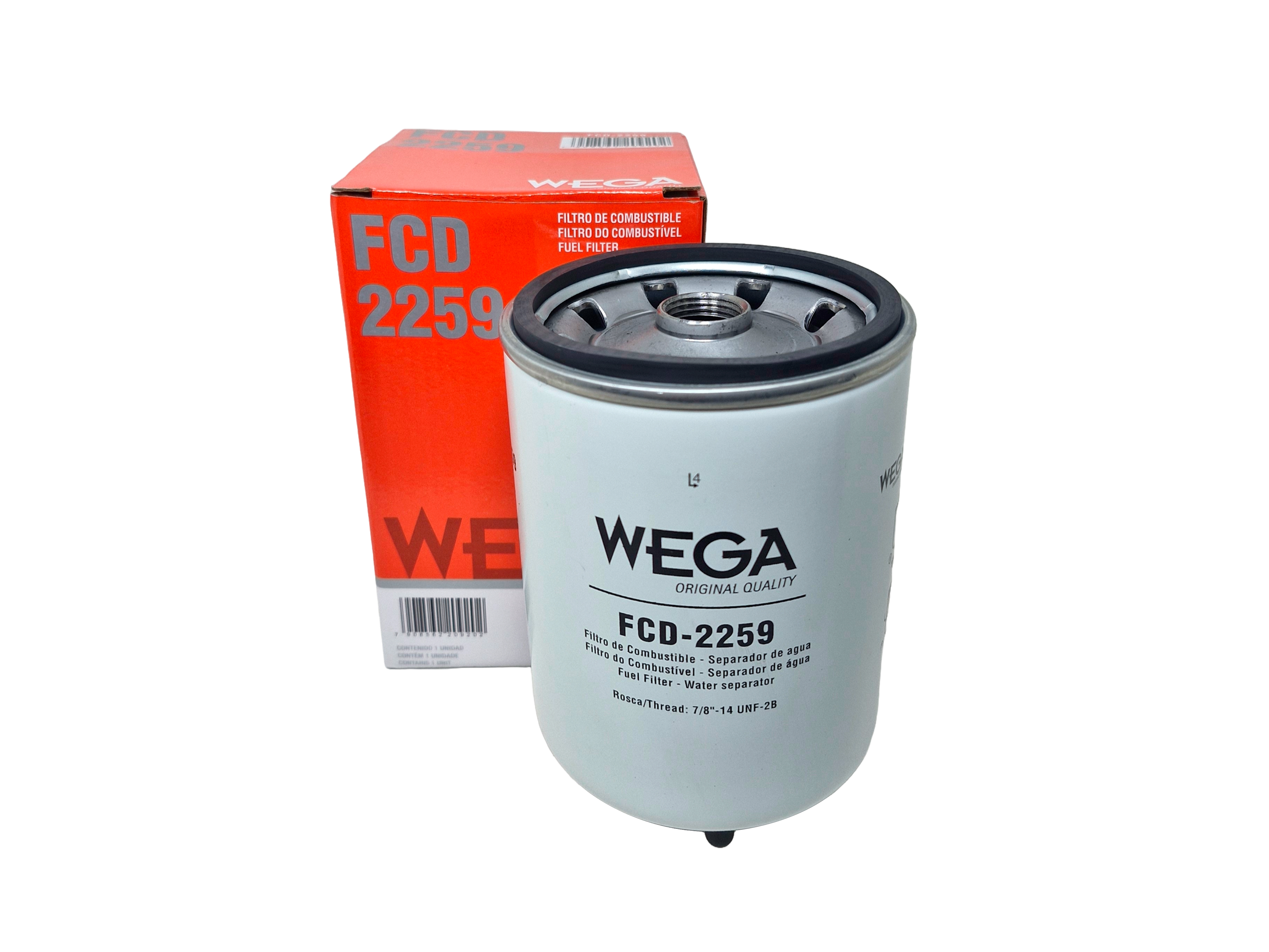 Filtro Blindado de Combustível com Dreno - Wega - FCD-2259