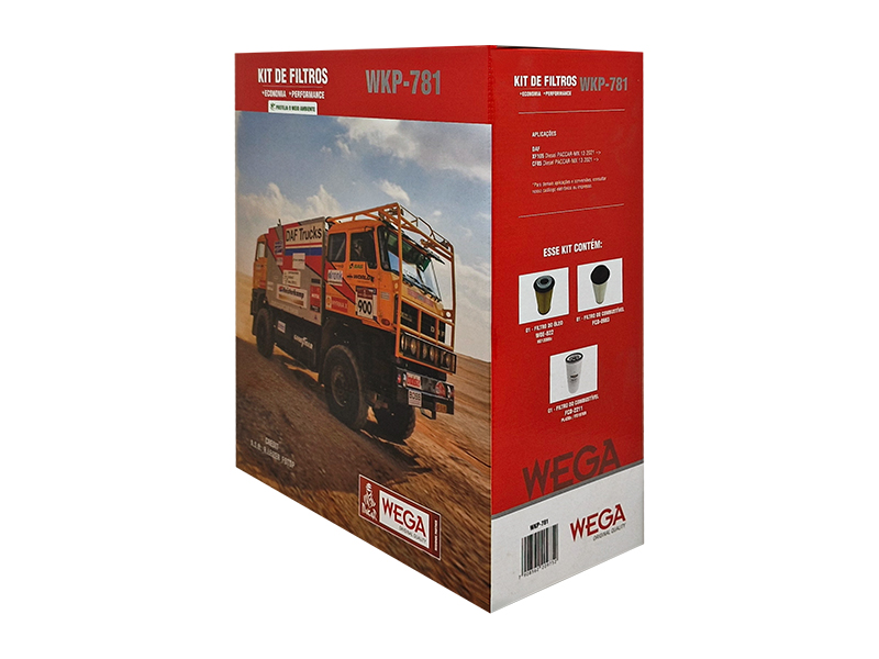 Kit Troca Completa Filtros Ar Combustível Óleo Cabine para DAF CF XF MX13 21/24 - Wega - WKP-781