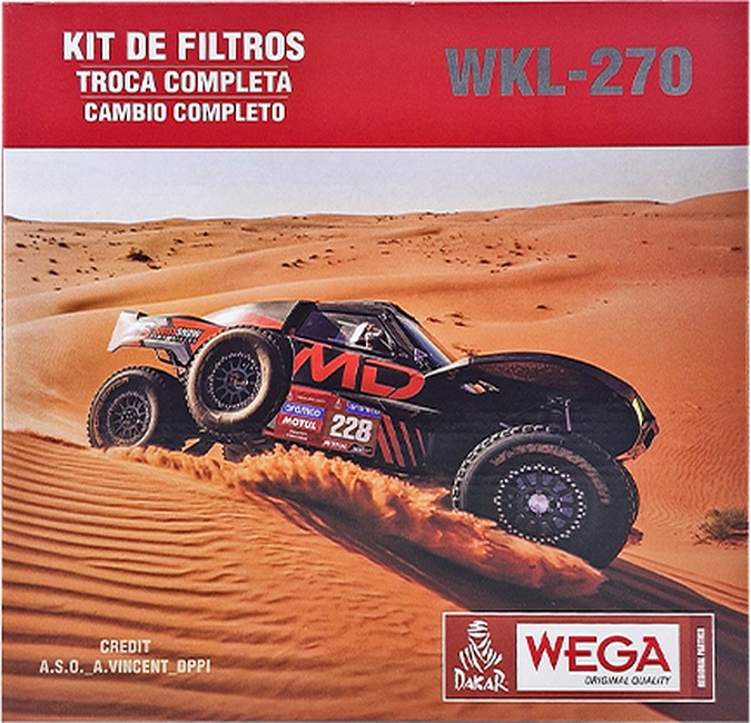 Kit Troca Filtros Ar Combustível Ole Cabine Captur Duster Oroch 1.3 16V T 21/24 - Wega - WKL-270