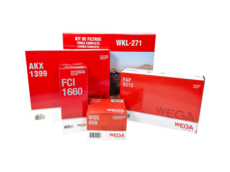 Kit Filtros de Ar Combustível Óleo e Cabine para Renault Kardian - Wega - WKL-271