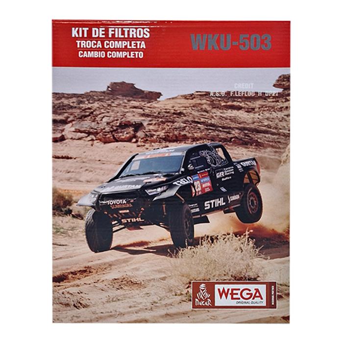 Kit Troca Completa Filtro de Ar, Combustível, Óleo e Cabine para Toyota Hilux - Wega - WKU-503