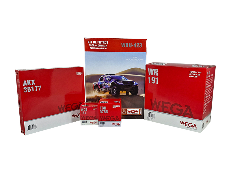 Kit Troca Completa Filtro de Ar, Combustível, Óleo e Cabine para Ford Ranger - Wega - WKU-423
