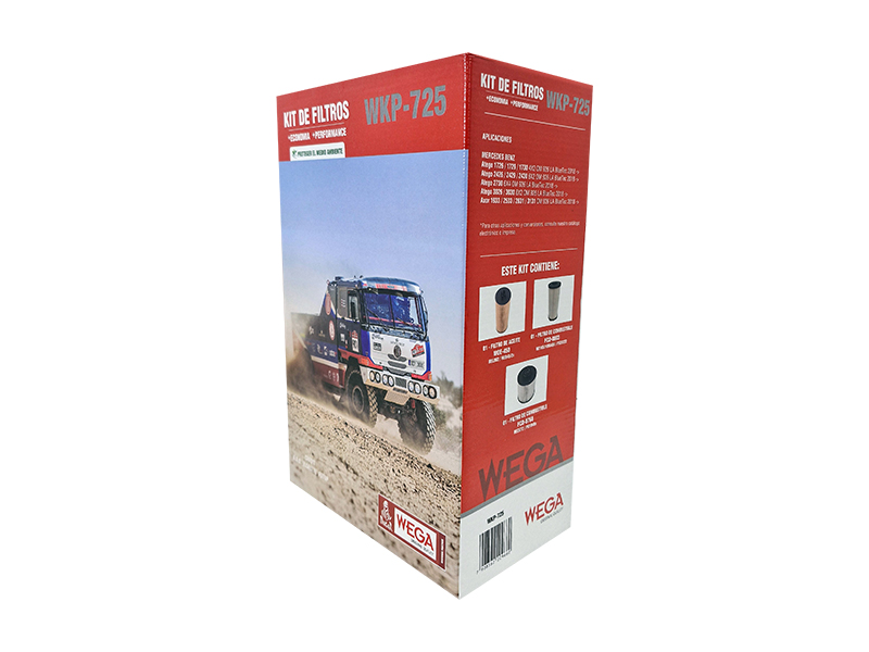 Kit Troca Filtros Óleo +2 Combustível para MB Atego Axor OM926LA BlueTec 18/24 - Wega - WKP-725