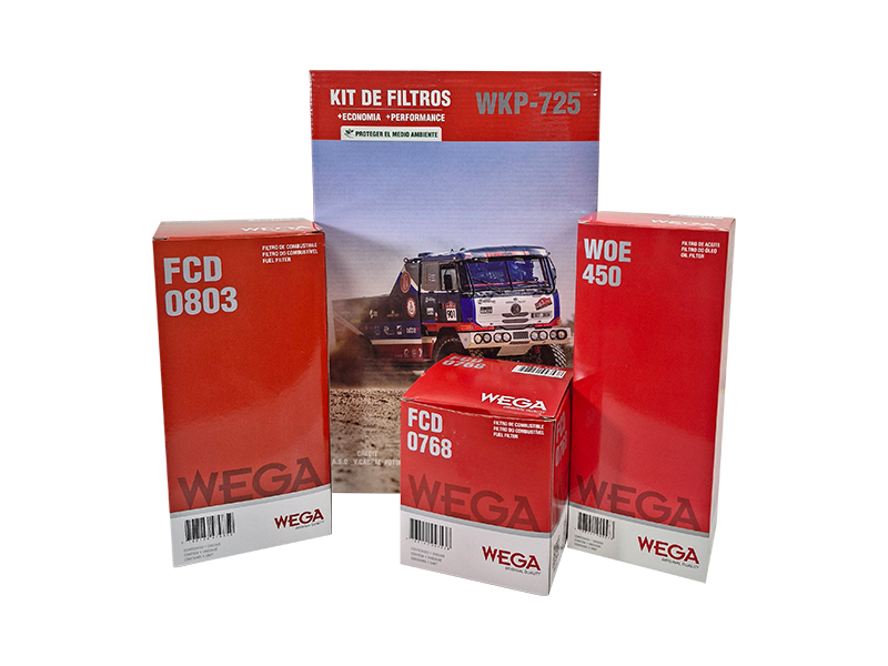 Kit Troca Filtros Óleo +2 Combustível para MB Atego Axor OM926LA BlueTec 18/24 - Wega - WKP-725