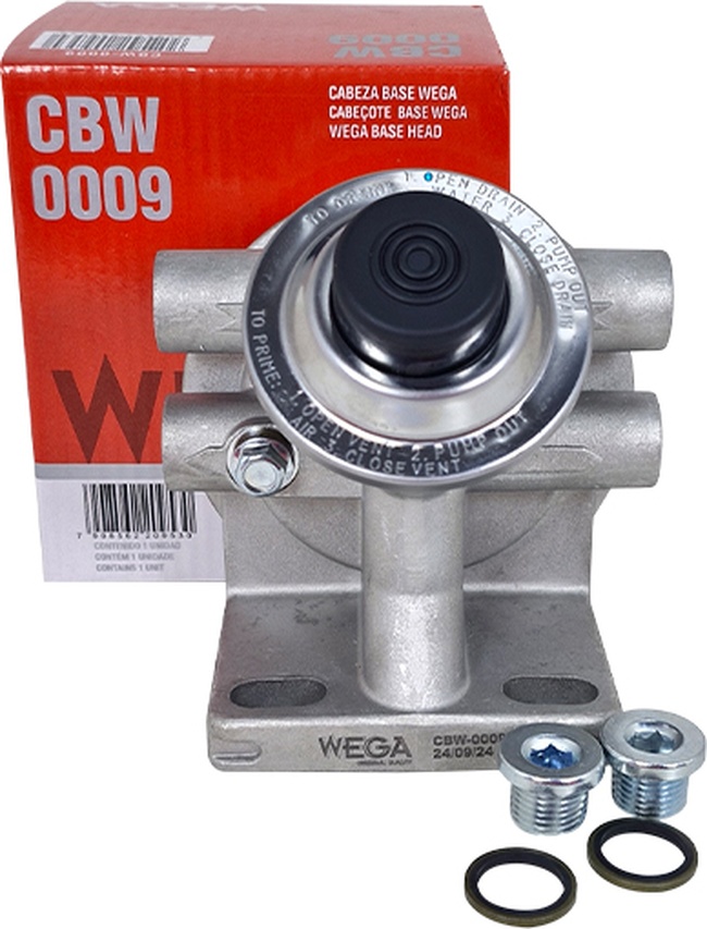 Cabeçote do Filtro de Combustível 1"-12 Unf - Wega - CBW-0009