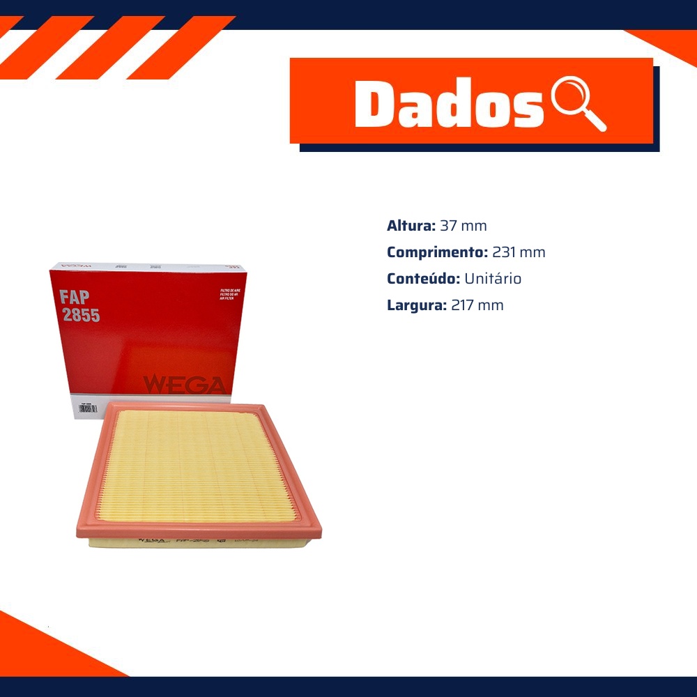 Filtro de Ar do Motor FORESTER 2018 Wega FAP-2855