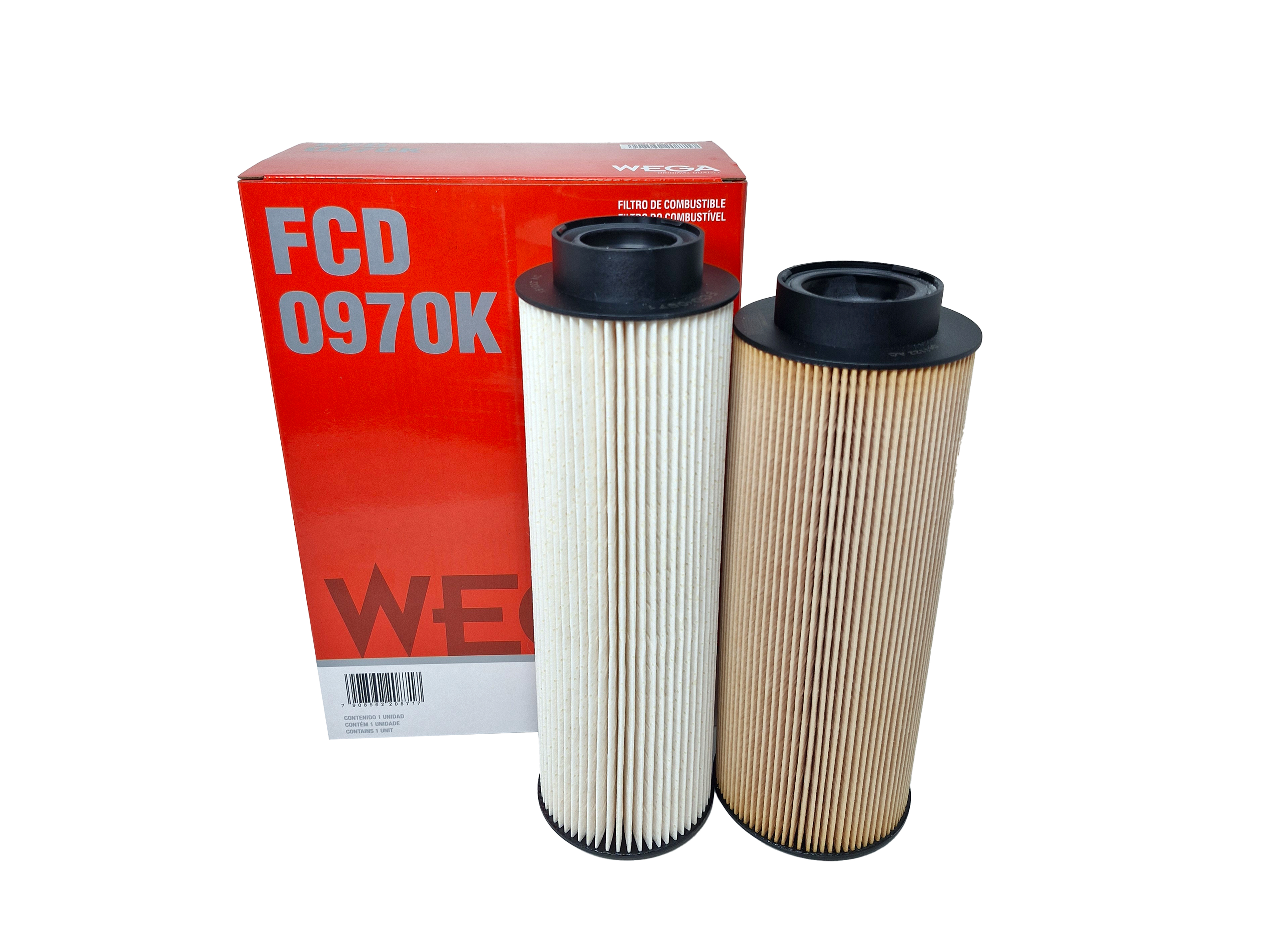 Kit Filtros de Combustível Separador de Água Refil - Wega - FCD-0970K