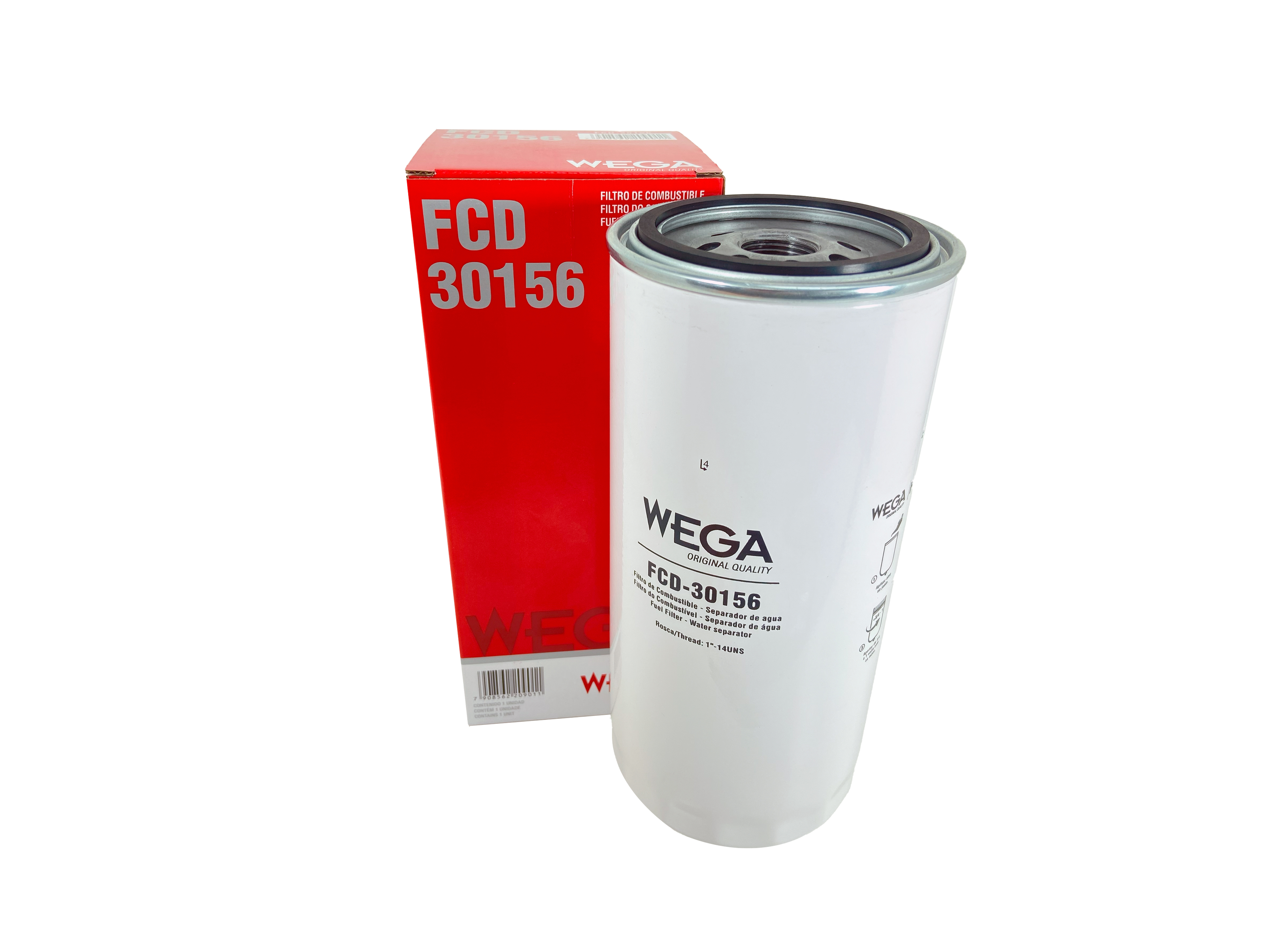 Filtro Blindado de Combustível com Dreno - Wega - FCD-30156