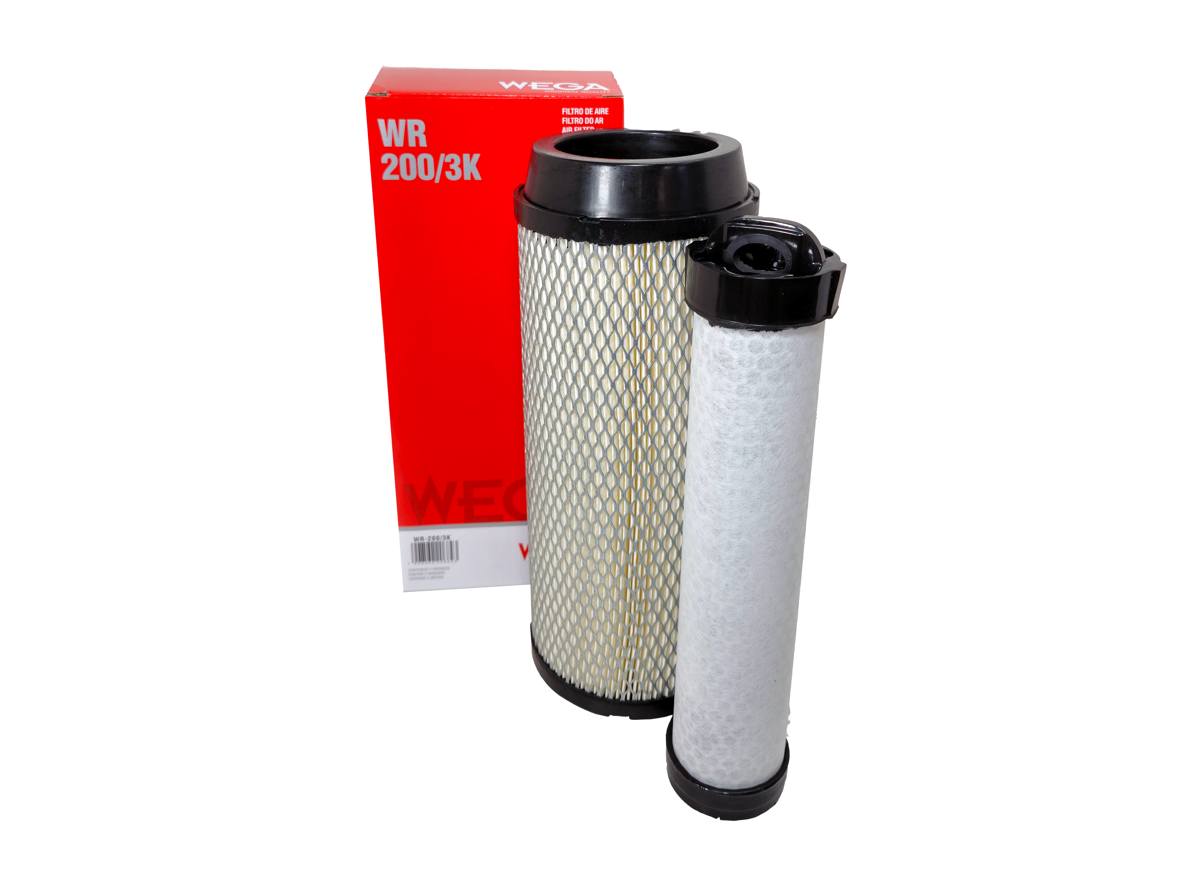 Filtro de Ar Primário e Secundário do Motor - Wega - WR-200/3K