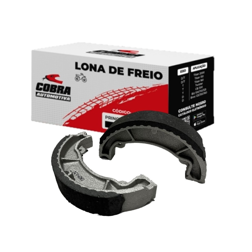 Jogo de Sapatas de Freio Traseira STD - Cobra Automotiva - COB-00100