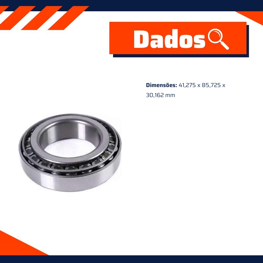 Rolamento 41,275 x 85,725 x 30,162 mm - Cobra Automotiva - 3877/3820 C