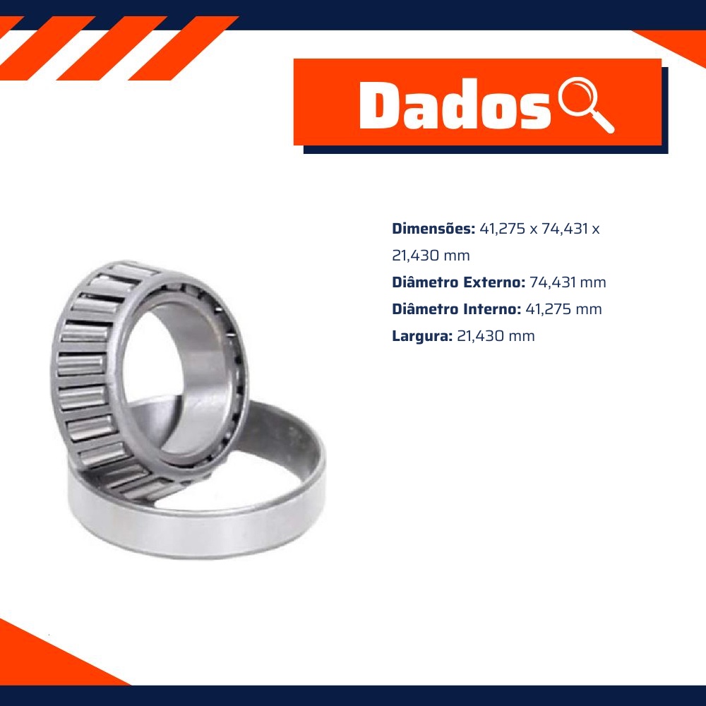 Rolamento do Diferencial - Cobra Automotiva - LM501349/314 C