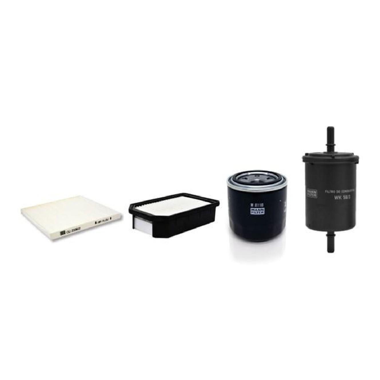 Kit de Filtros Ar Cabine Combustível Óleo para Hyundai HB20 - Mann-Filter - SP11063-4