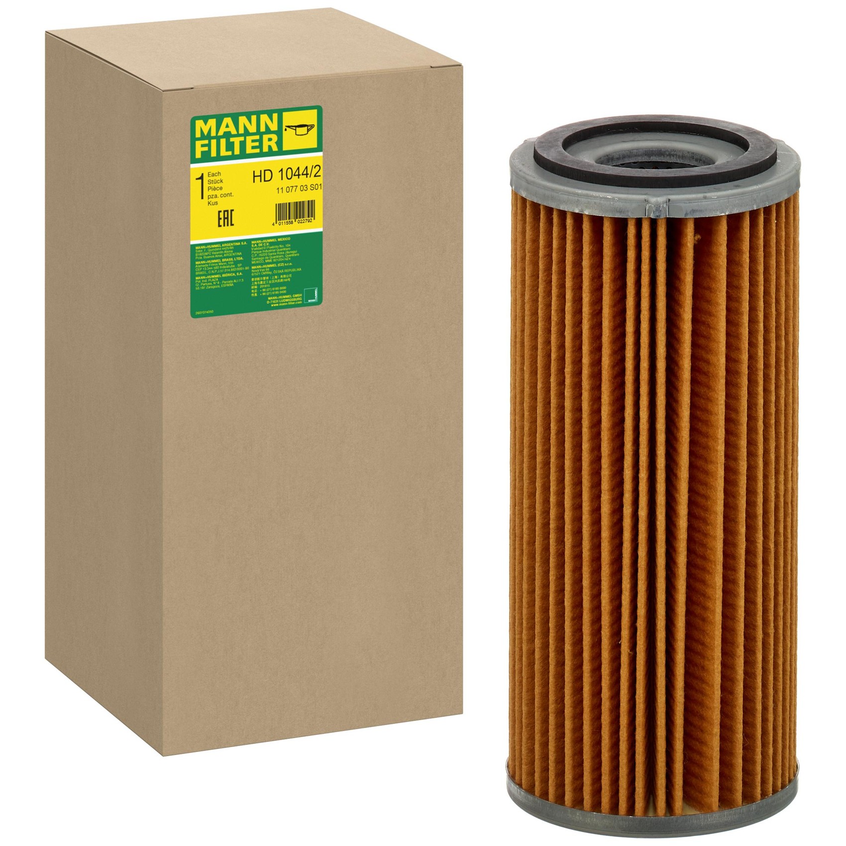 Filtro de Óleo Hidráulico - Mann-Filter - HD1044/2