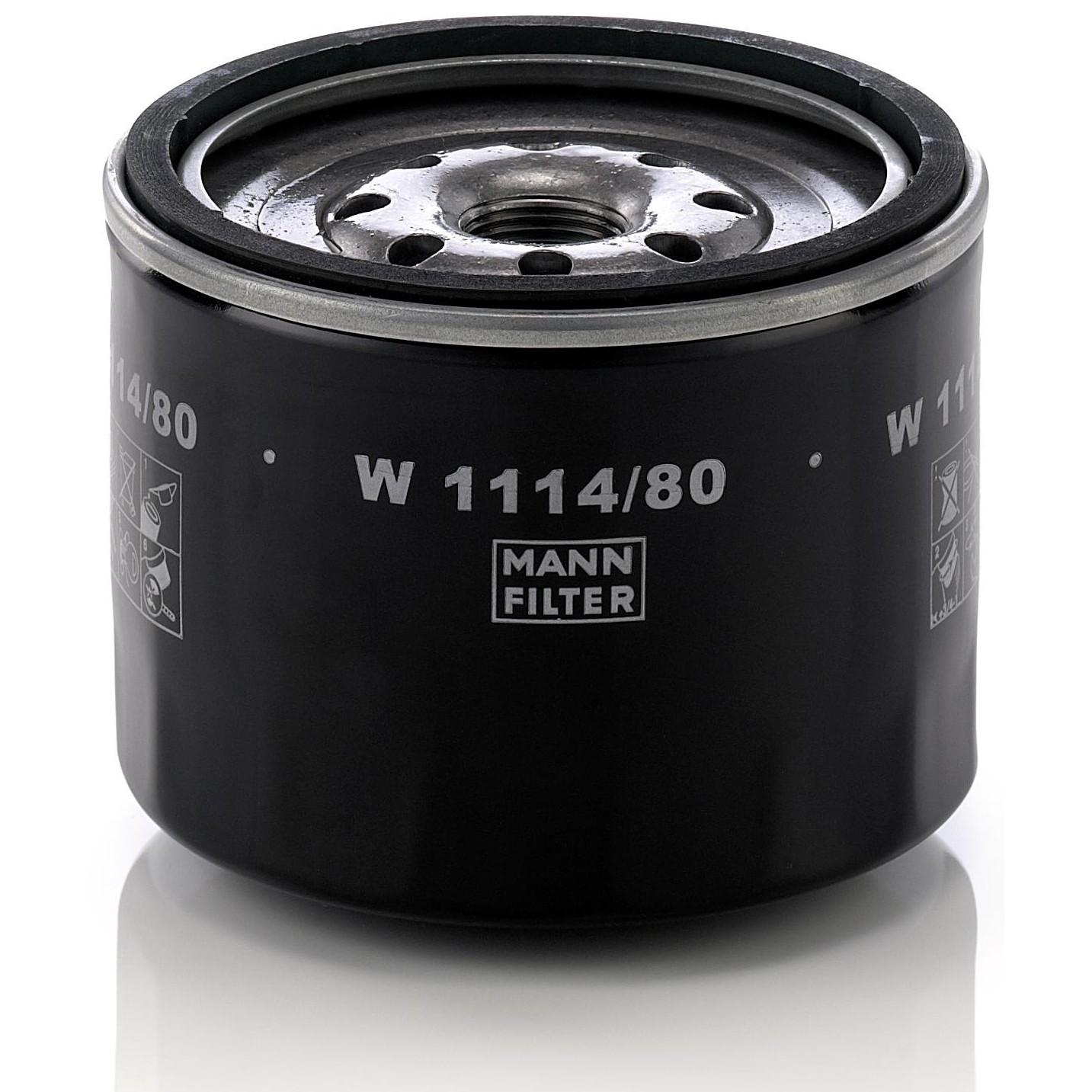 Filtro Blindado de Óleo Lubrificante para KIA Besta e Sportage - Mann-Filter - W1114/80