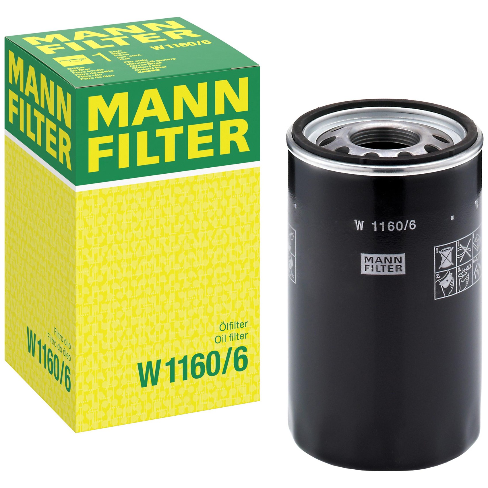 Filtro Blindado de Óleo Hidráulico - Mann-Filter - W1160/6