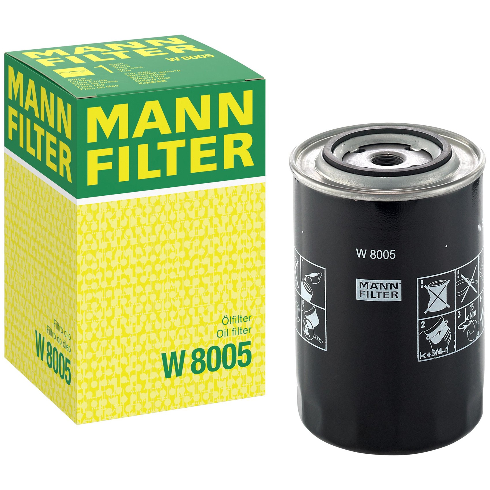 Filtro Blindado de Óleo Lubrificante - Mann-Filter - W8005