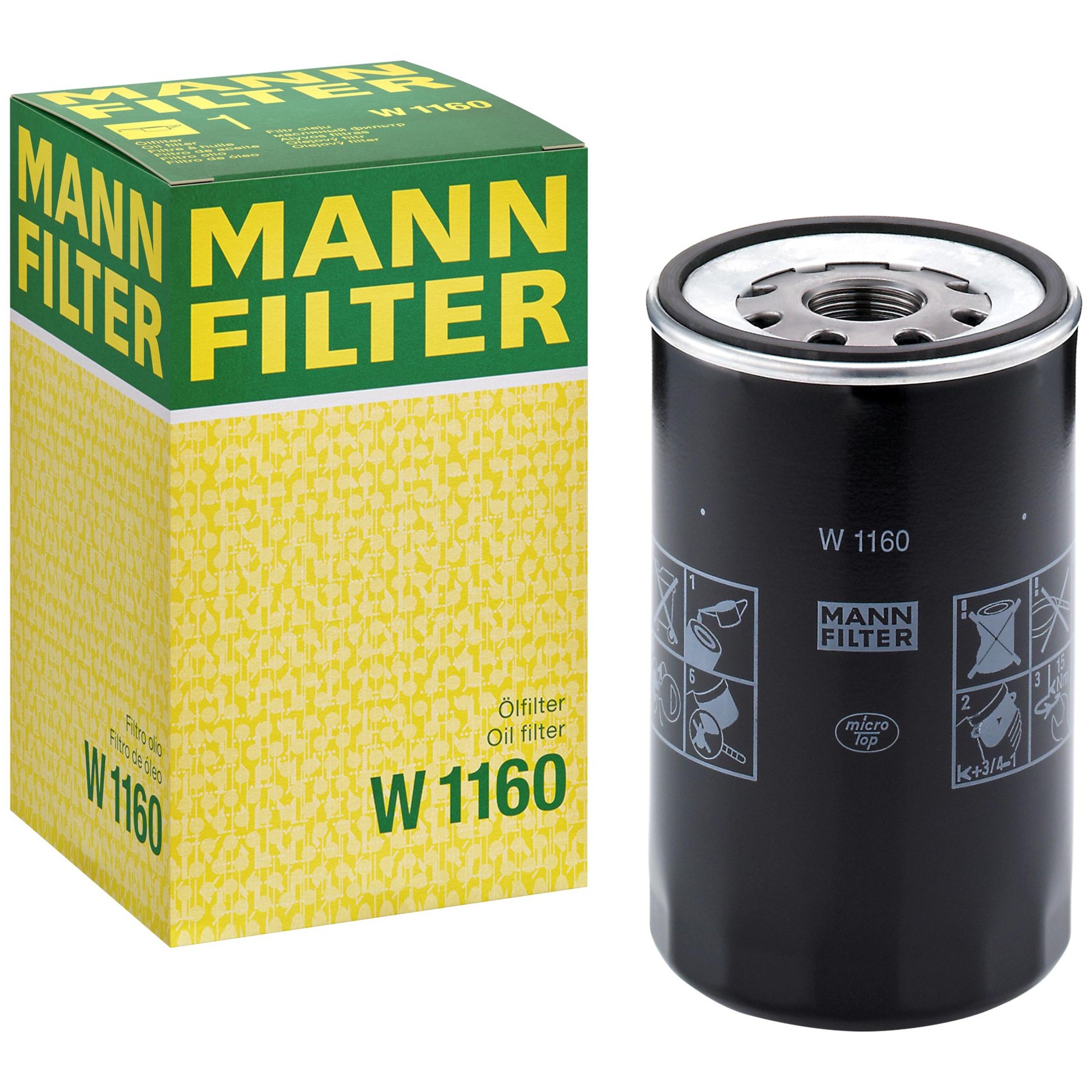 Filtro Blindado de Óleo Lubrificante - Mann-Filter - W1160