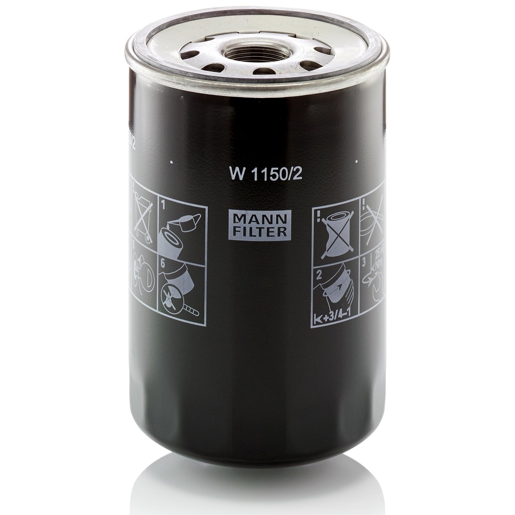Filtro Blindado de Óleo Lubrificante - Mann-Filter - W1150/2