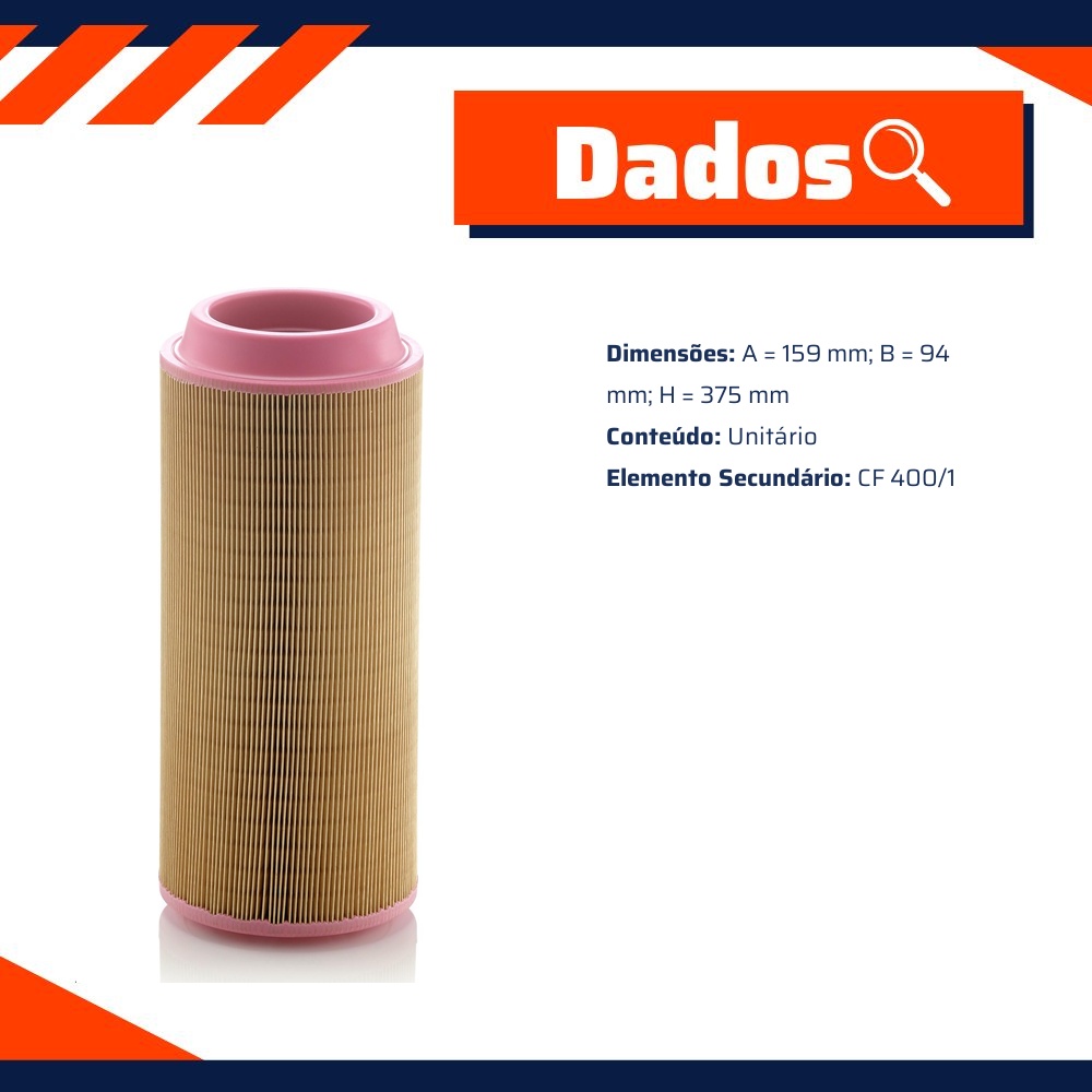 Filtro de Ar do Motor - Mann-Filter - C16400