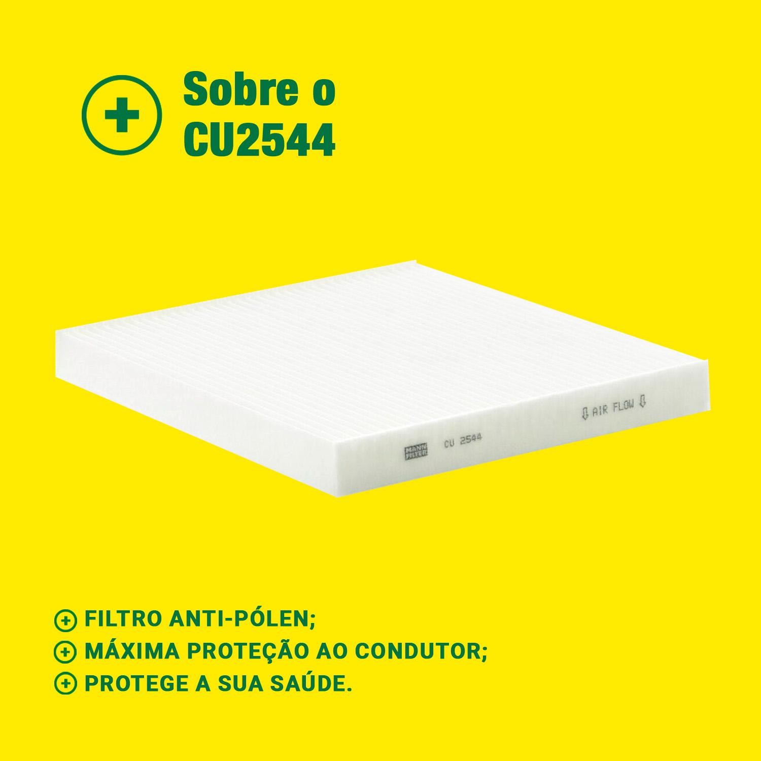 Filtro de Ar da Cabine para Citroen Jumper e Fiat Ducato - Mann-Filter - CU2544