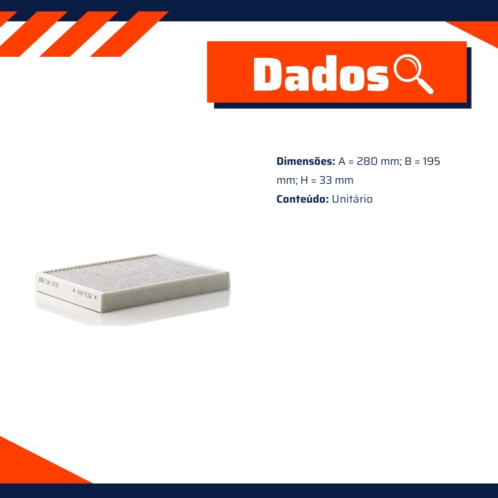 FIltro de Ar Condicionado Cabine - Mann-Filter - CUK2733