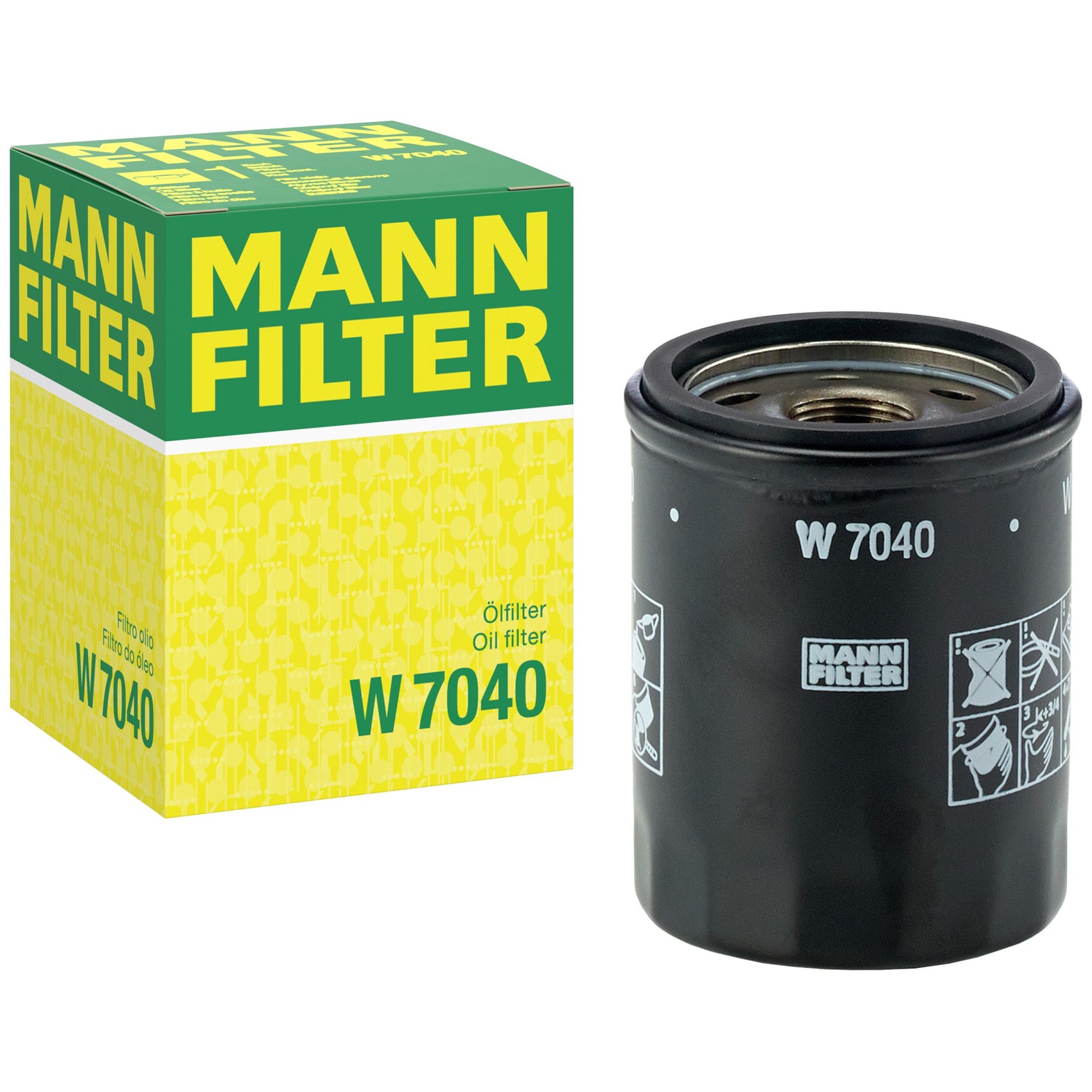 Filtro Blindado de Óleo Lubrificante - Mann-Filter - W7040
