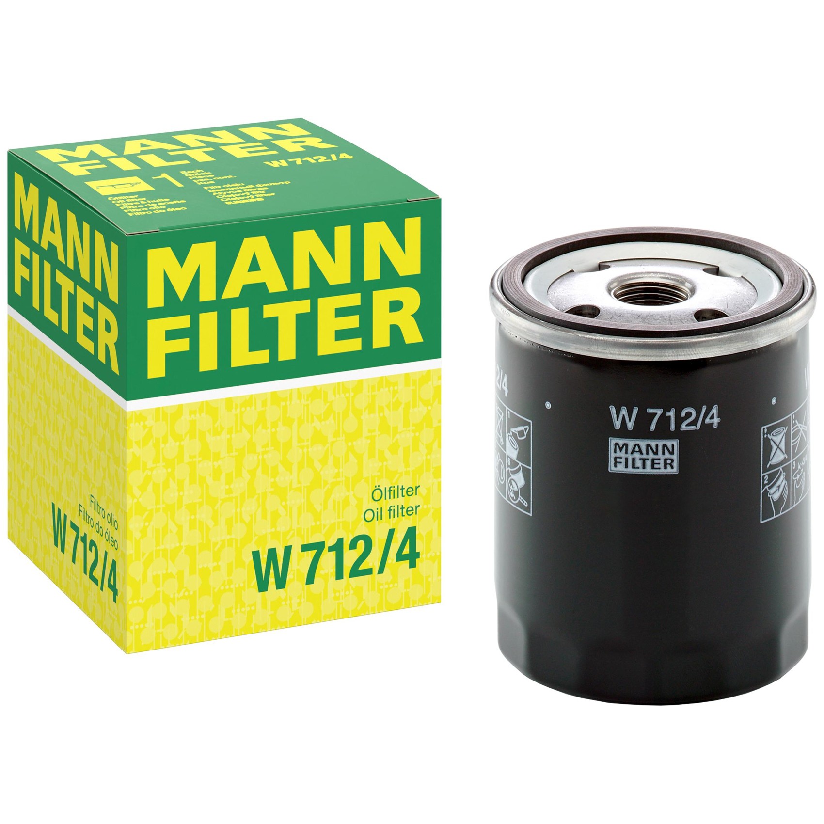 Filtro Blindado de Óleo Lubrificante para Ford Escort e Renault Laguna - Mann-Filter - W712/4