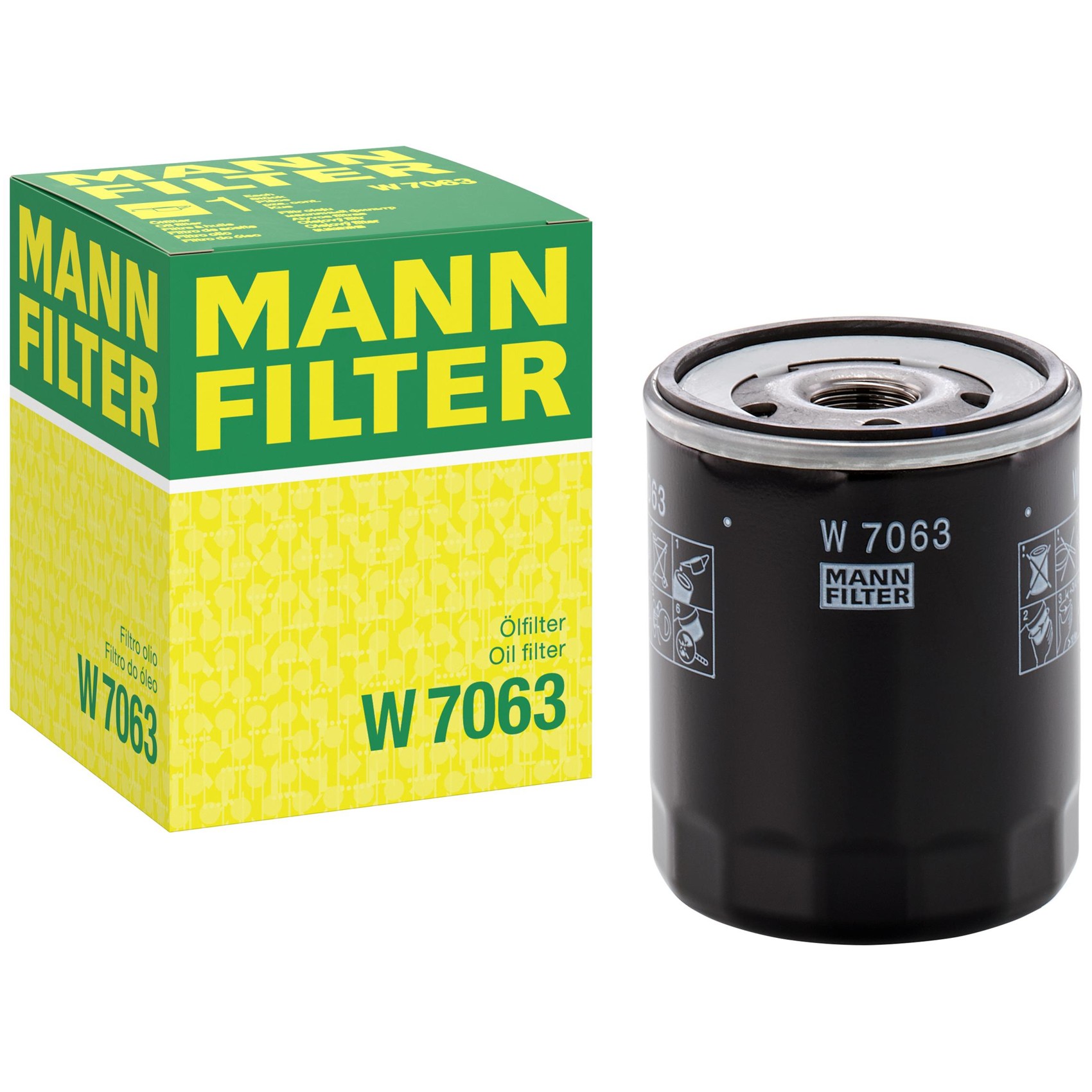 Filtro Blindado de Óleo Lubrificante para Peugeot Boxer - Mann-Filter - W7063