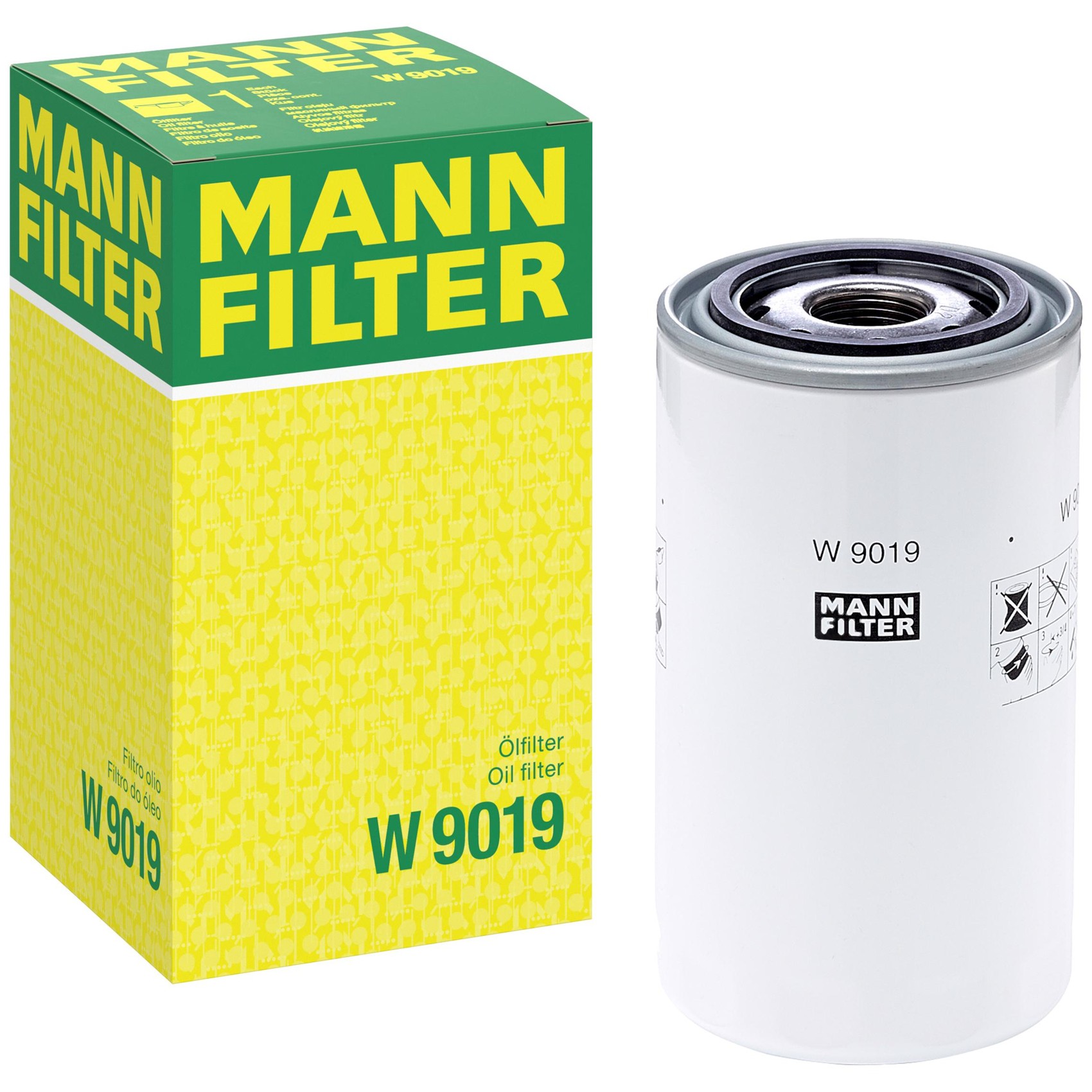 Filtro Blindado de Óleo Lubrificante - Mann-Filter - W9019